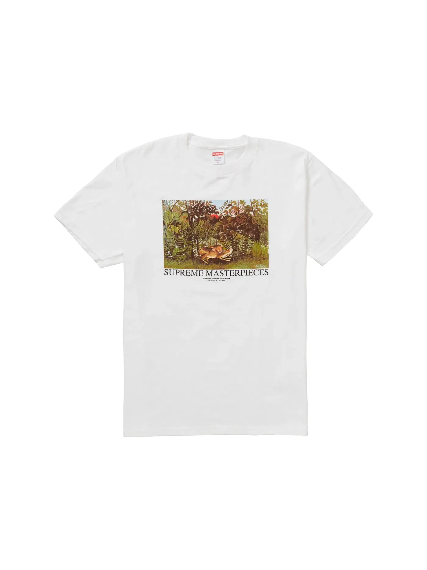 Мужская футболка с принтом Supreme Masterpieces Tee Supreme — изображение 1 из 1, белый