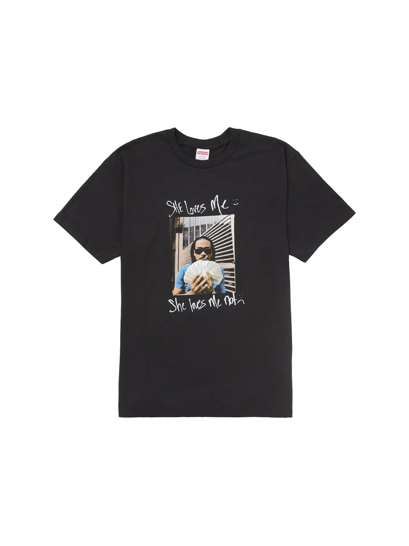 Мужская футболка с принтом Supreme Tee — изображение 1 из 2, черный