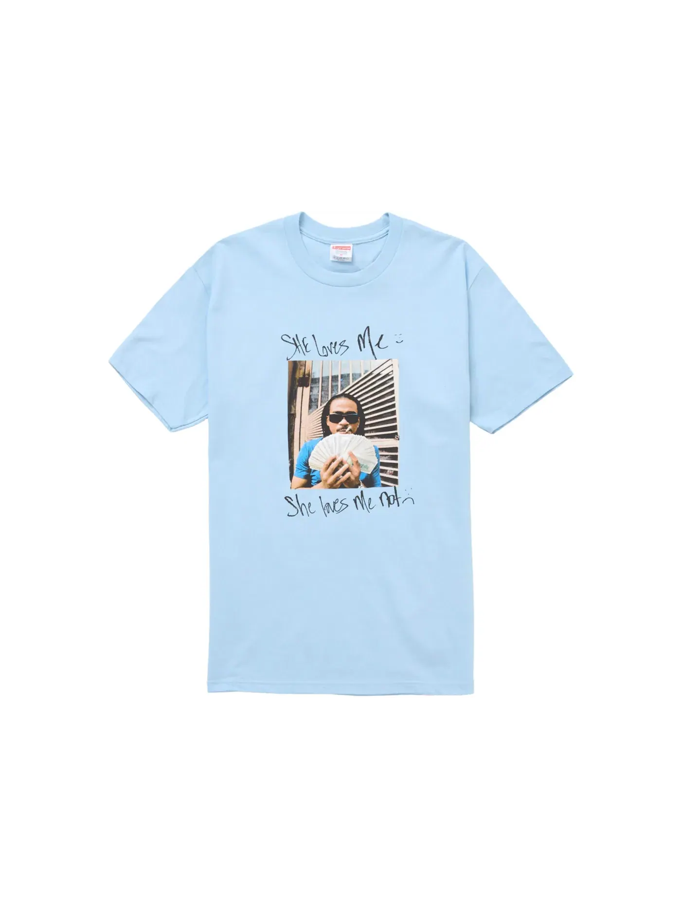 Мужская футболка с принтом Supreme Tee — изображение 1 из 2, синий
