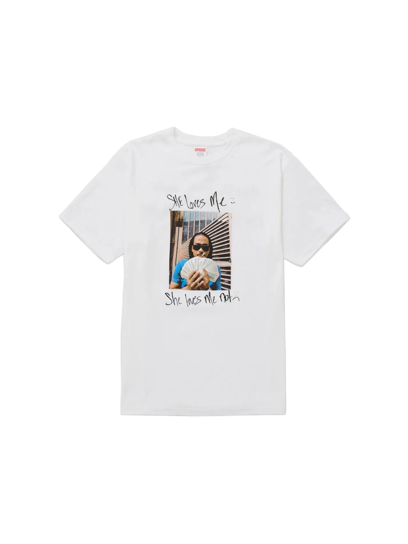Мужская футболка с принтом Supreme Tee — изображение 1 из 2, белый