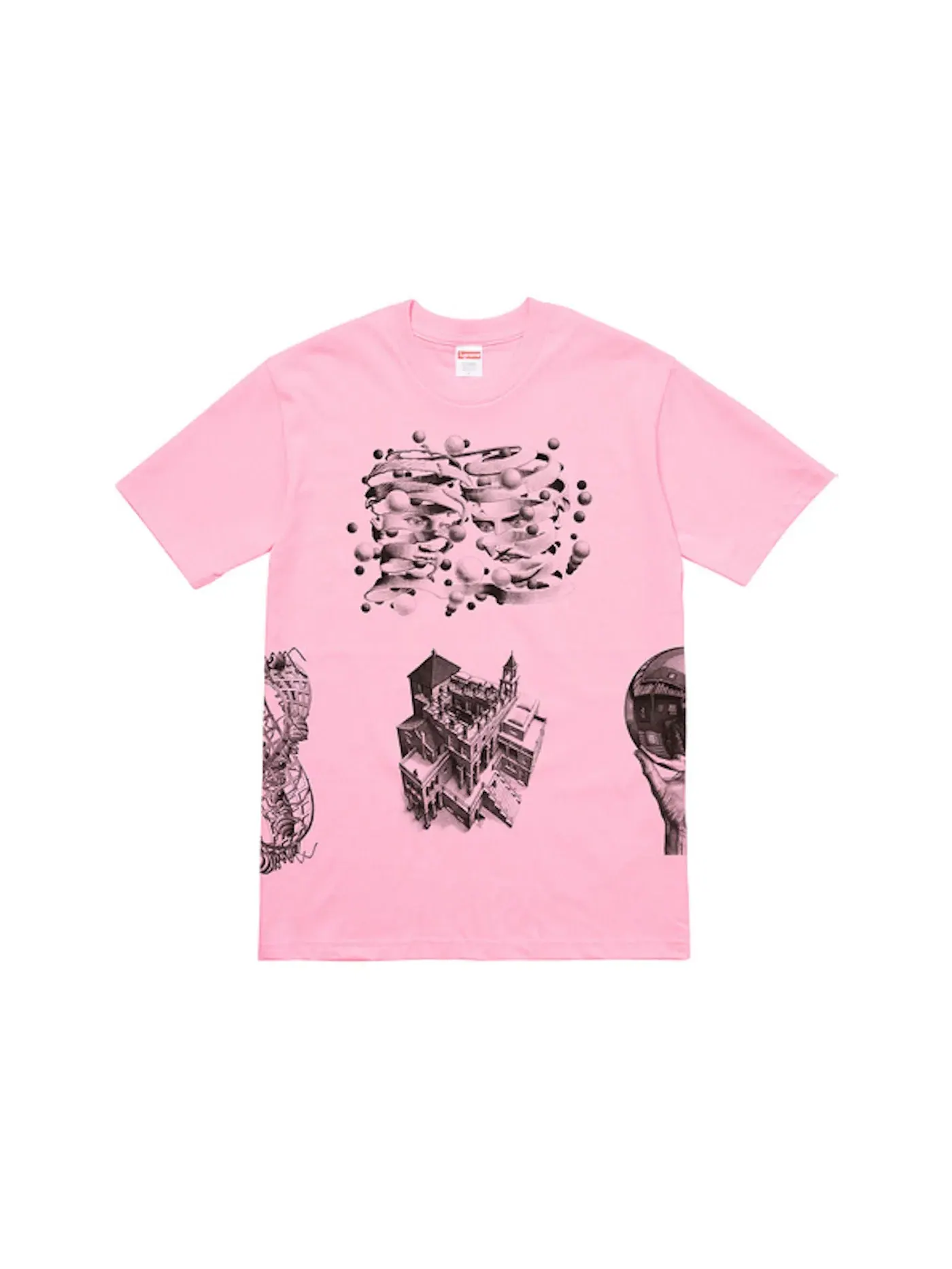 Мужская футболка с принтом Supreme Tee — изображение 1 из 1, розовый