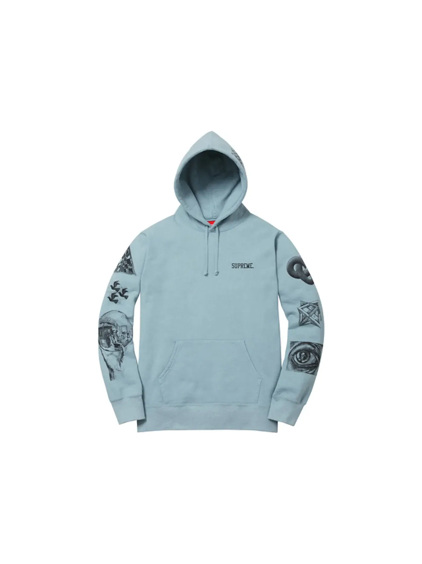 Мужской худи с принтом MC Escher Supreme — изображение 1 из 1, серый