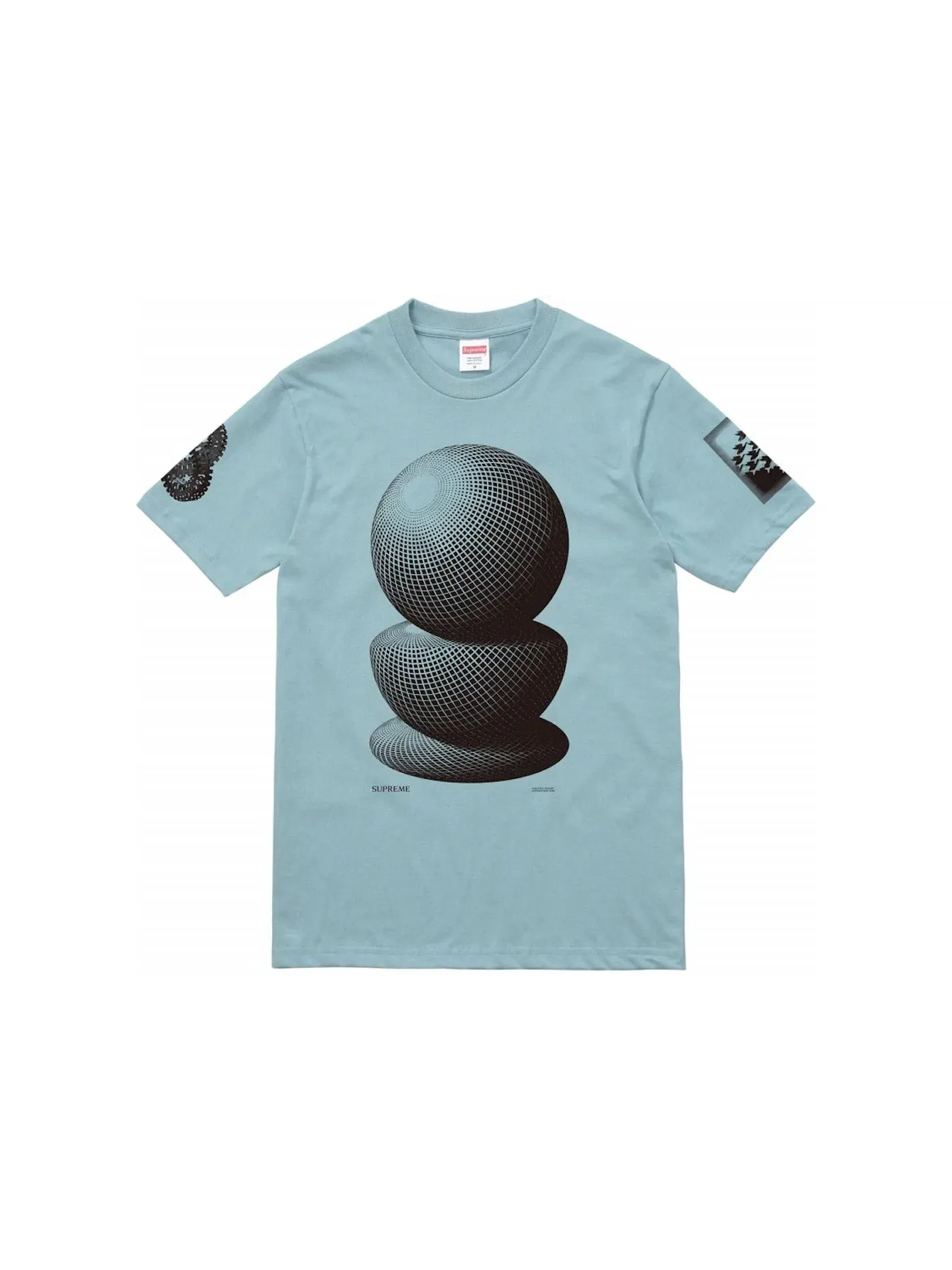 Мужская футболка с принтом MC Esher Three Spheres Tee Supreme — изображение 1 из 1, серый