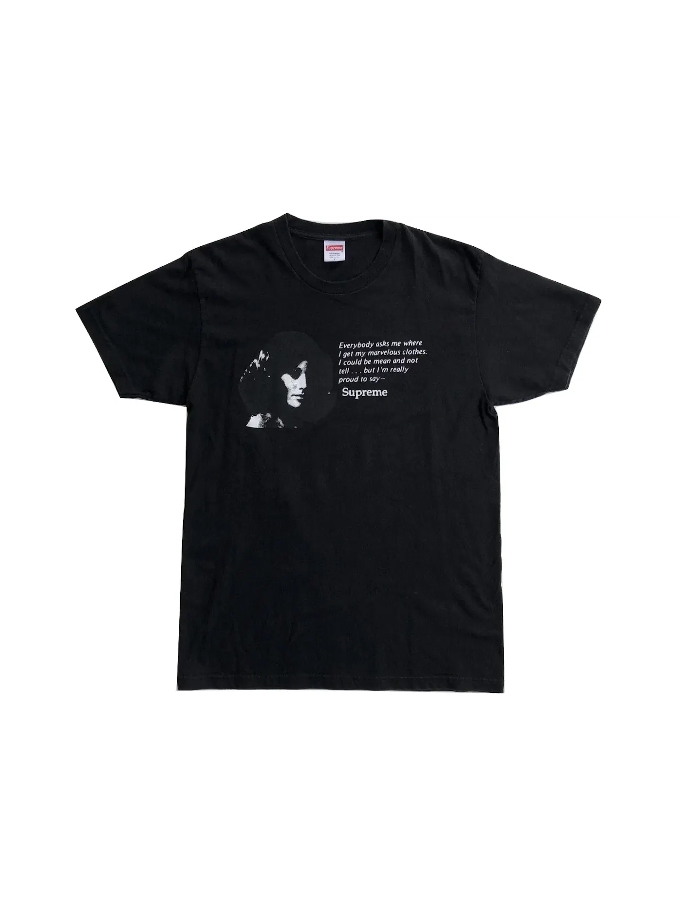Мужская футболка с принтом Supreme Tee — изображение 1 из 1, черный