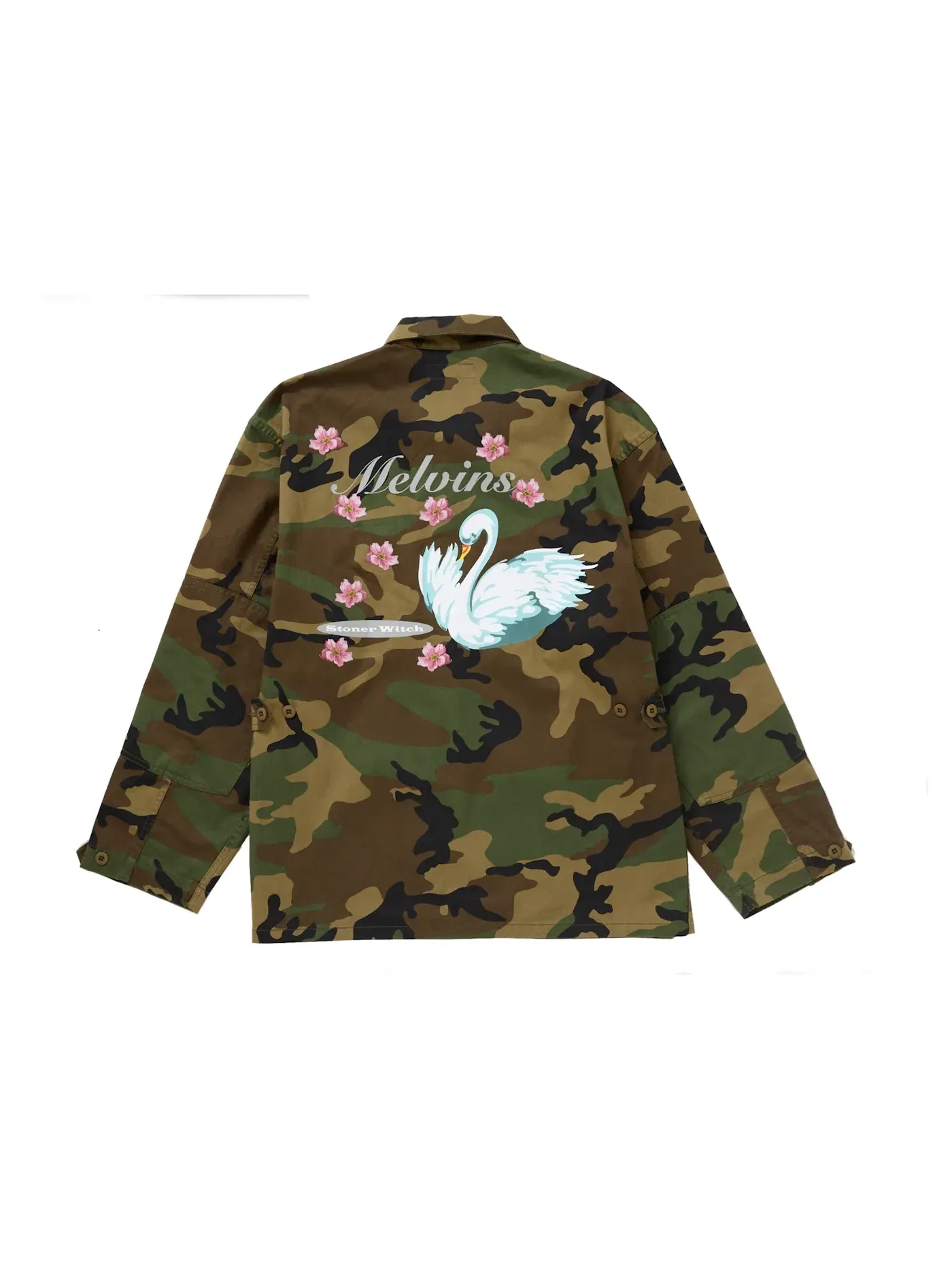 Мужская куртка с принтом Supreme Melvins BDU Jacket, Woodland Camo — изображение 1 из 2