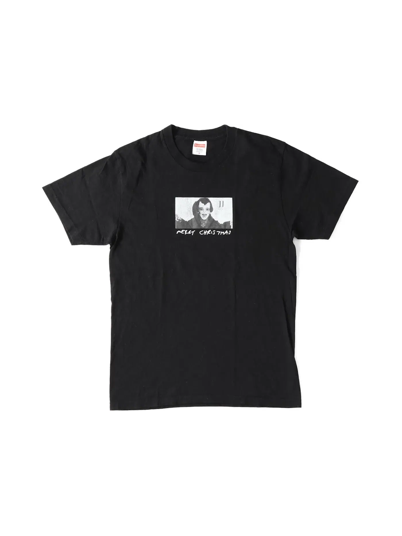 Мужская футболка с принтом Supreme Merry Christmas Tee Supreme — изображение 1 из 1, черный