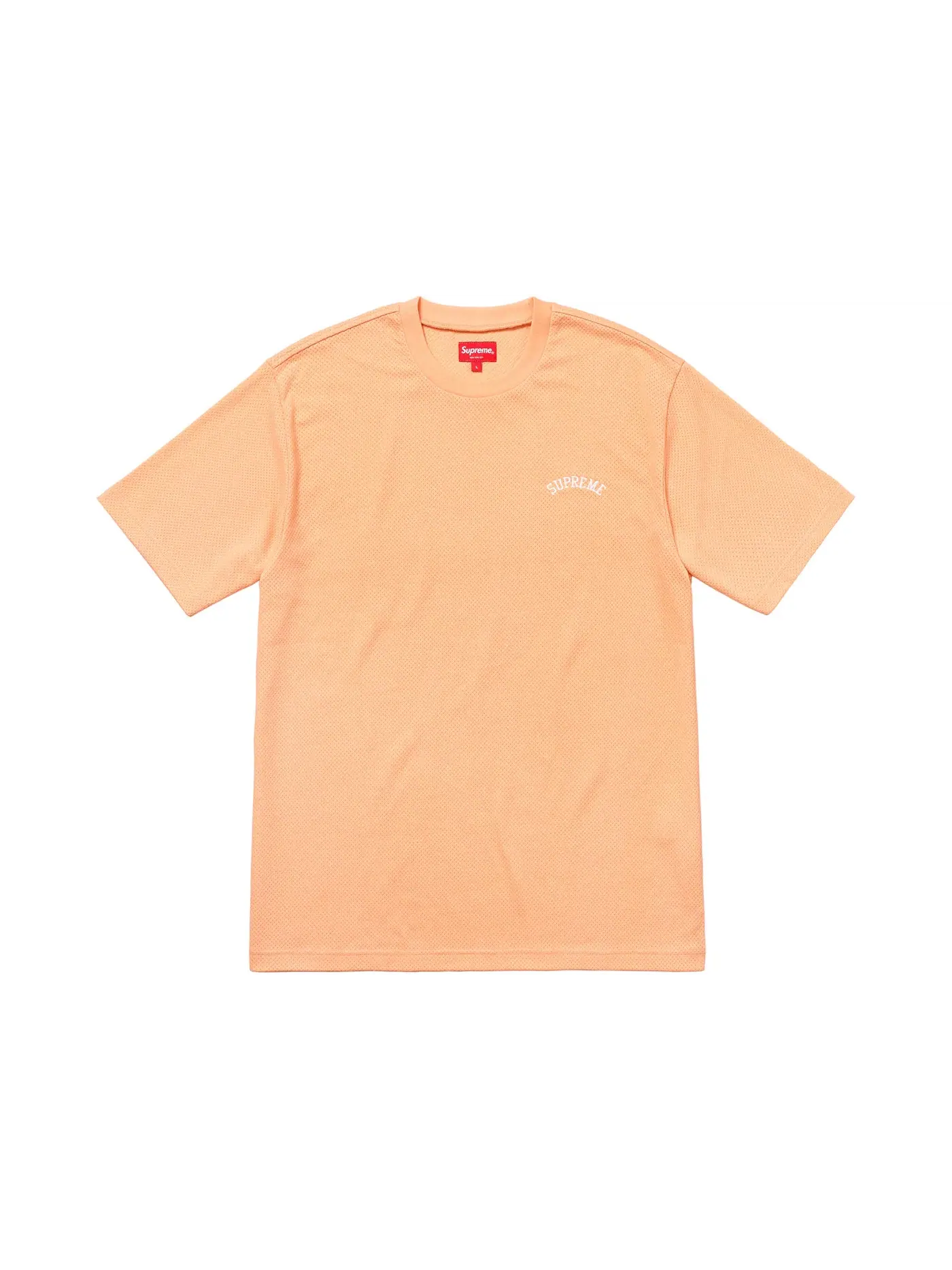 Мужская футболка с принтом Supreme Mesh Arc Logo Tee — изображение 1 из 1, персиковый