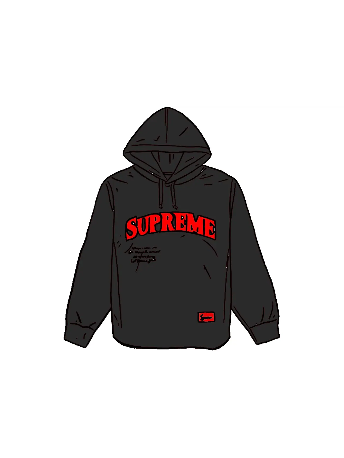 Мужская бейсбольная джерси с капюшоном и длинным рукавом из сетки Supreme — изображение 1 из 1, черный