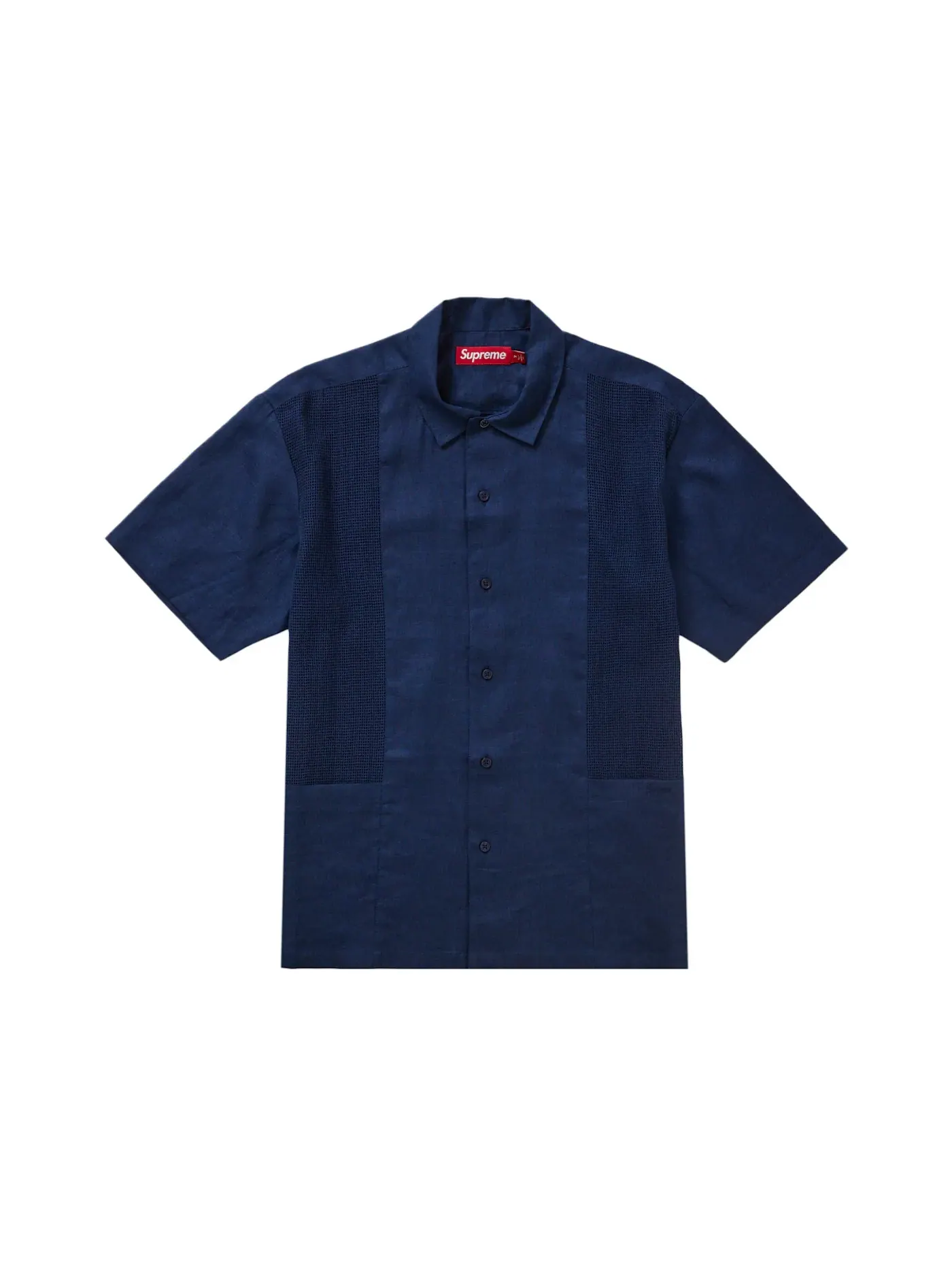 Мужская рубашка с сетчатыми вставками Supreme Shirt — изображение 1 из 1, темно-синий