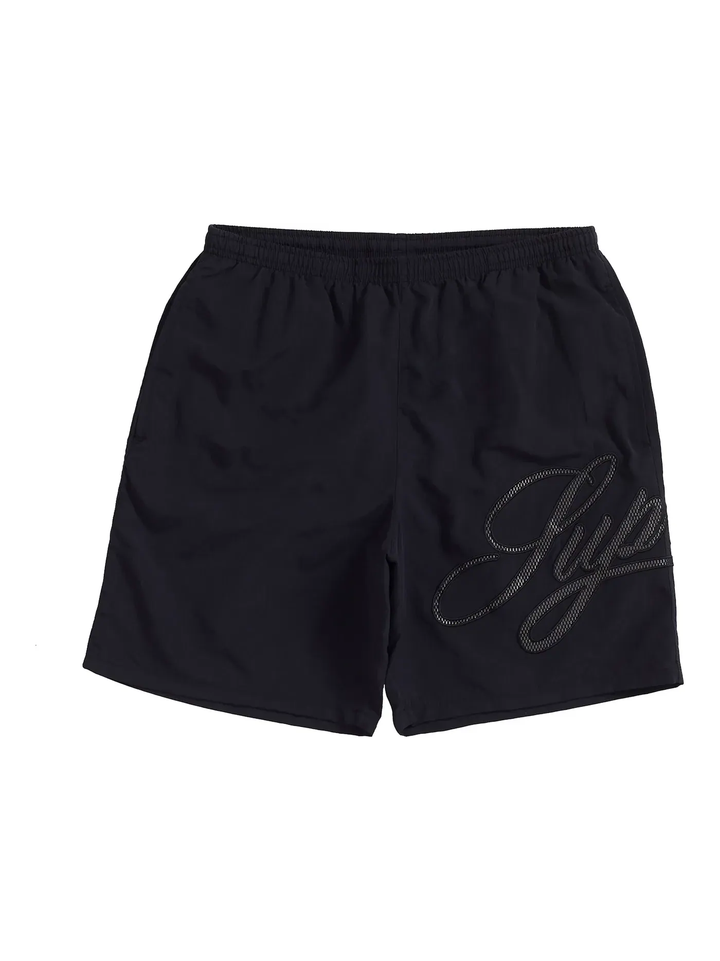 Мужские шорты с принтом Supreme Mesh Script Short Supreme — изображение 1 из 2, черный