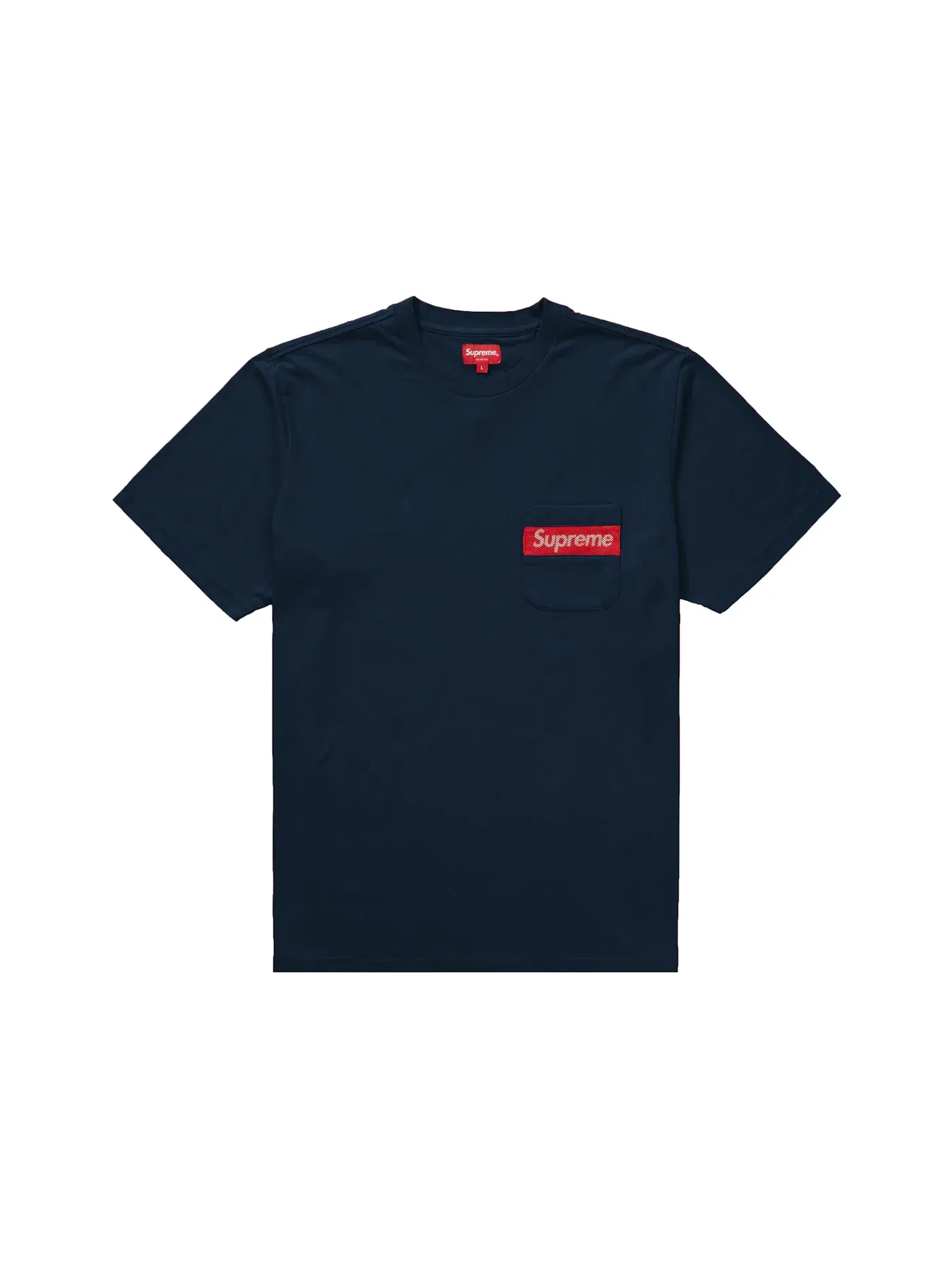 Мужская футболка с накладным карманом Supreme Tee — изображение 1 из 1, темно-синий