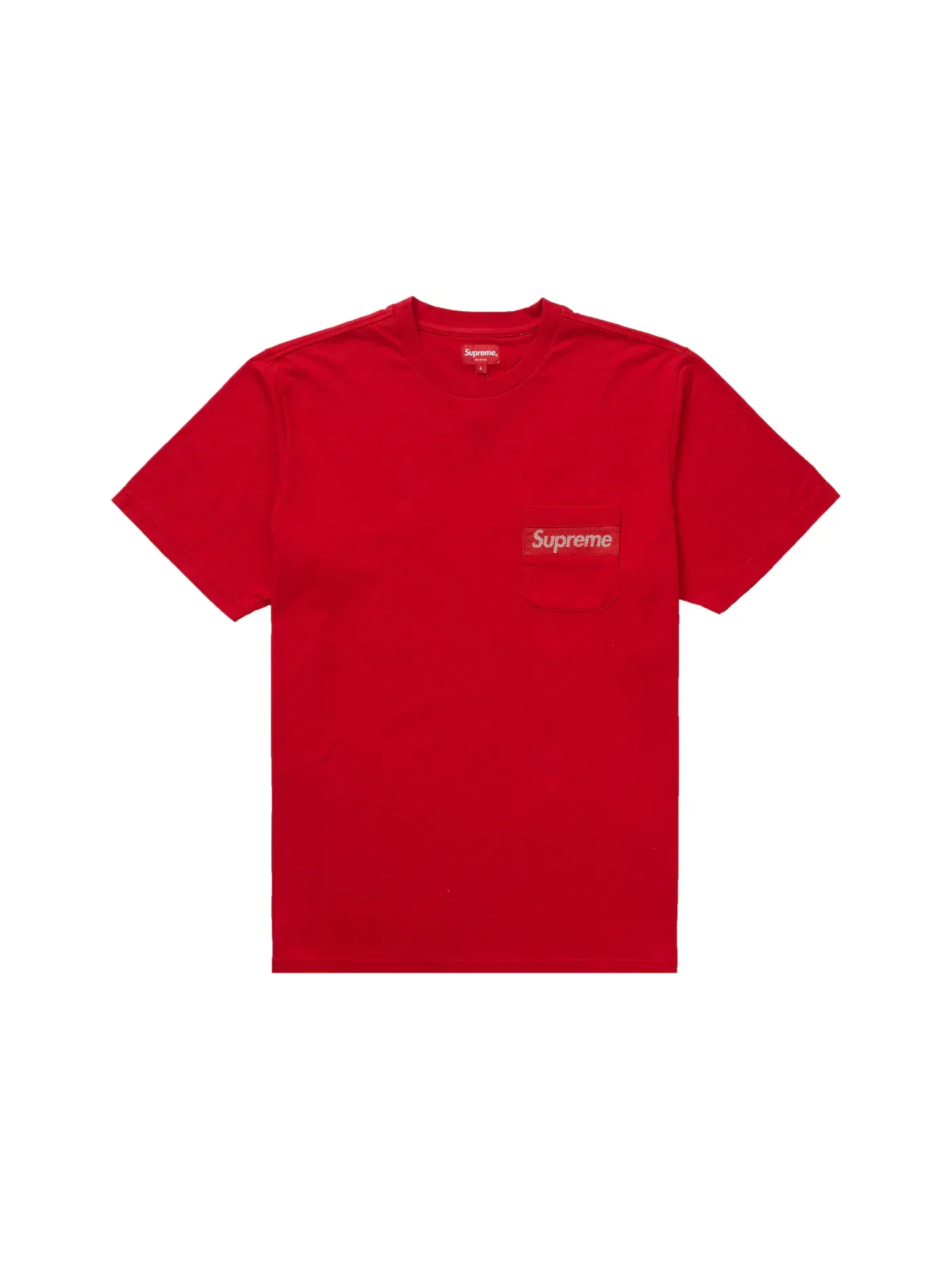 Мужская футболка с принтом Supreme Mesh Stripe Pocket Tee — изображение 1 из 1, красный