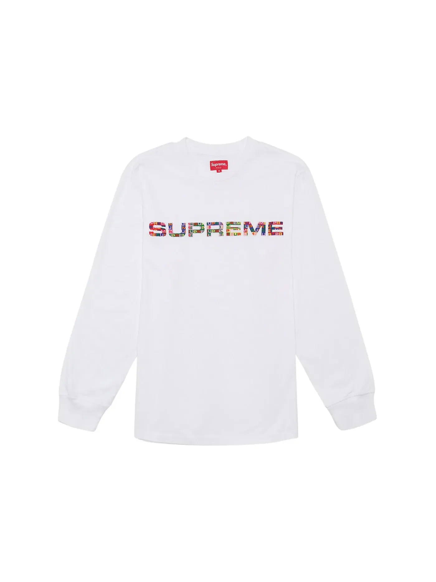 Мужская футболка с длинным рукавом с принтом Supreme Meta Logo L/S Top — изображение 1 из 1, белый