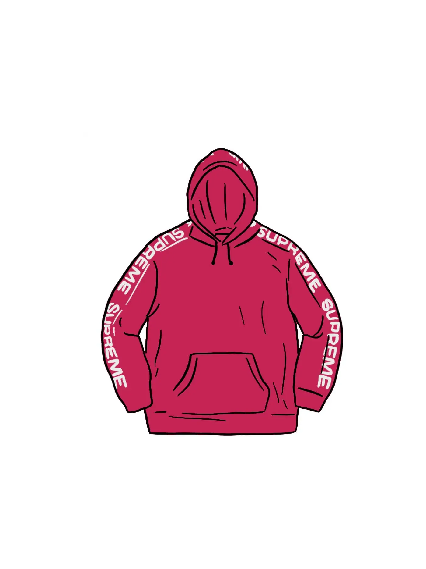 Мужской худи с металлическим напылением Supreme Hooded Sweatshirt — изображение 1 из 1, фуксия