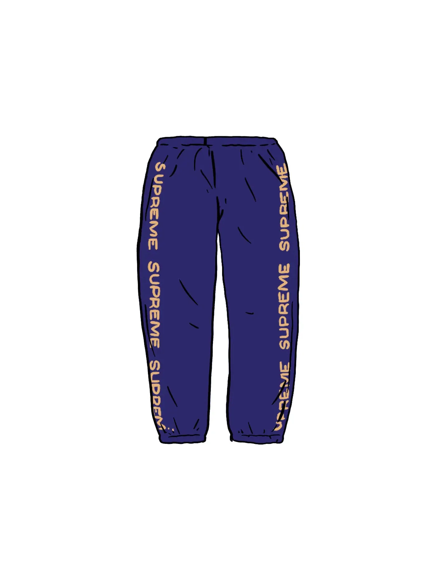 Мужские спортивные штаны с металлизированным рубчиком Supreme Sweatpant, Dark Royal — изображение 1 из 1
