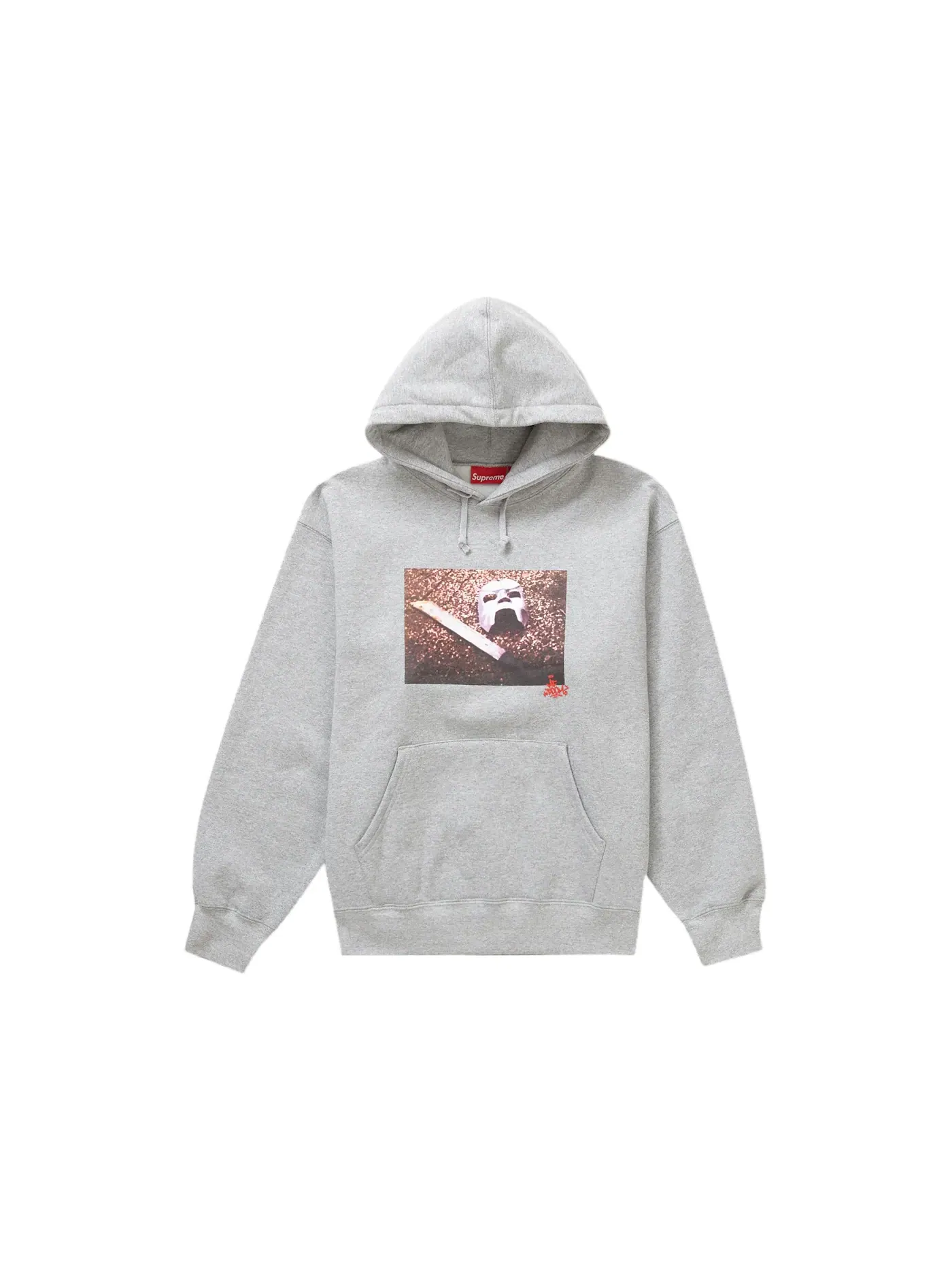 Мужской худи с принтом MF DOOM Supreme — изображение 1 из 2, серый