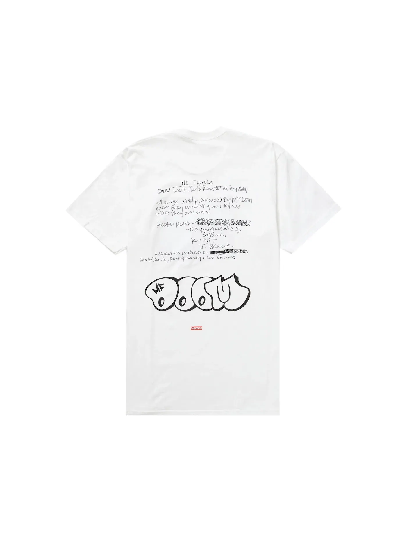 Мужская футболка с принтом MF DOOM Tee Supreme — изображение 2 из 2, белый