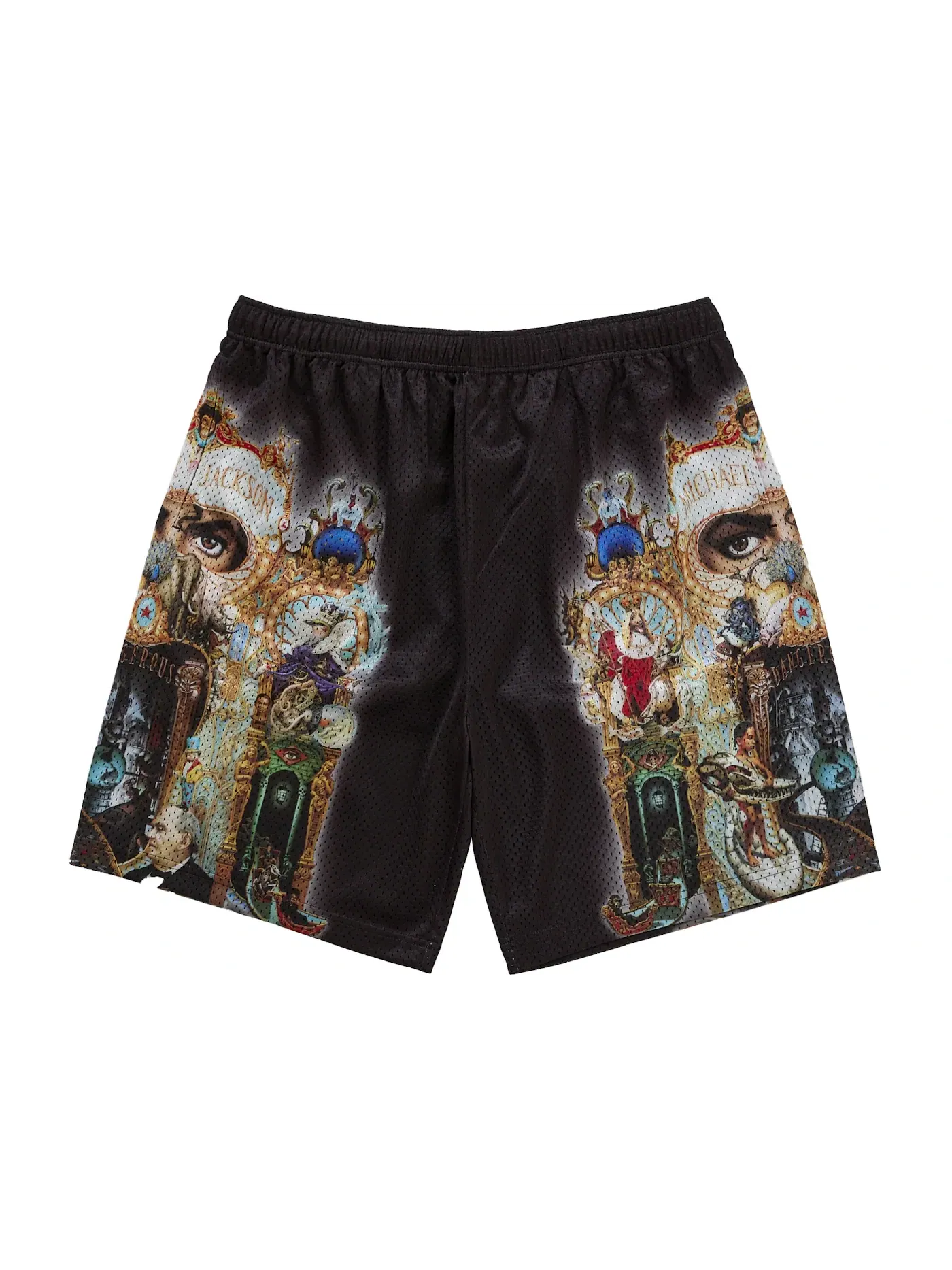 Мужские шорты из сетки с принтом Supreme Michael Jackson Dangerous Mesh Short — изображение 1 из 4, черный