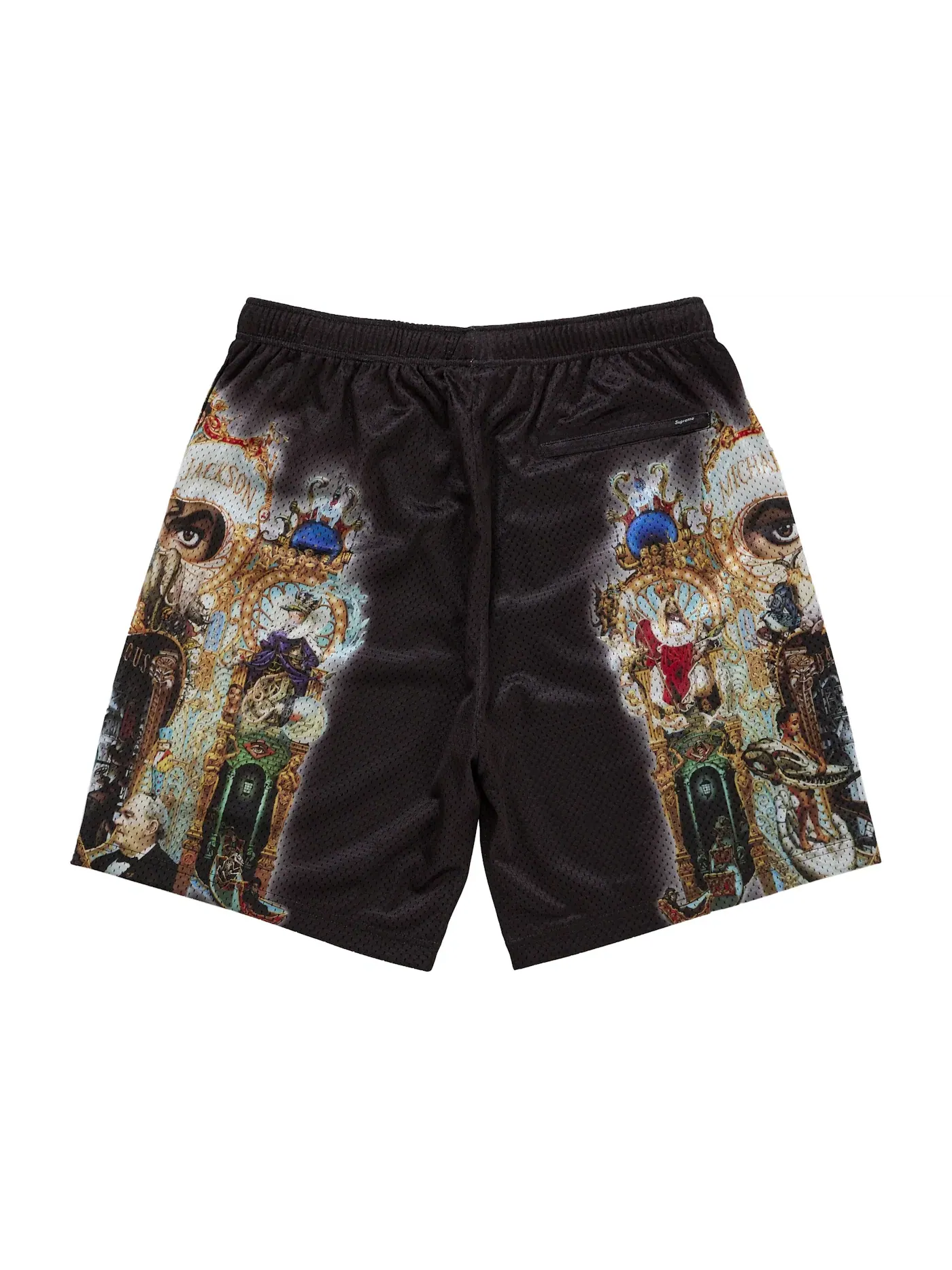 Мужские шорты из сетки с принтом Supreme Michael Jackson Dangerous Mesh Short — изображение 2 из 4, черный