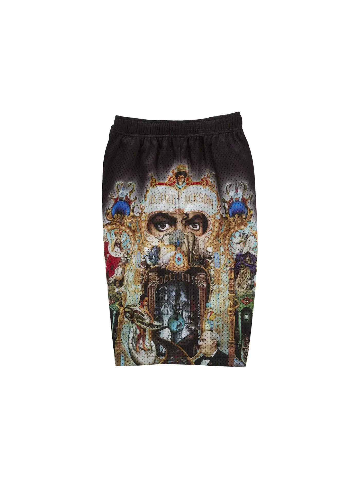 Мужские шорты из сетки с принтом Supreme Michael Jackson Dangerous Mesh Short — изображение 3 из 4, черный