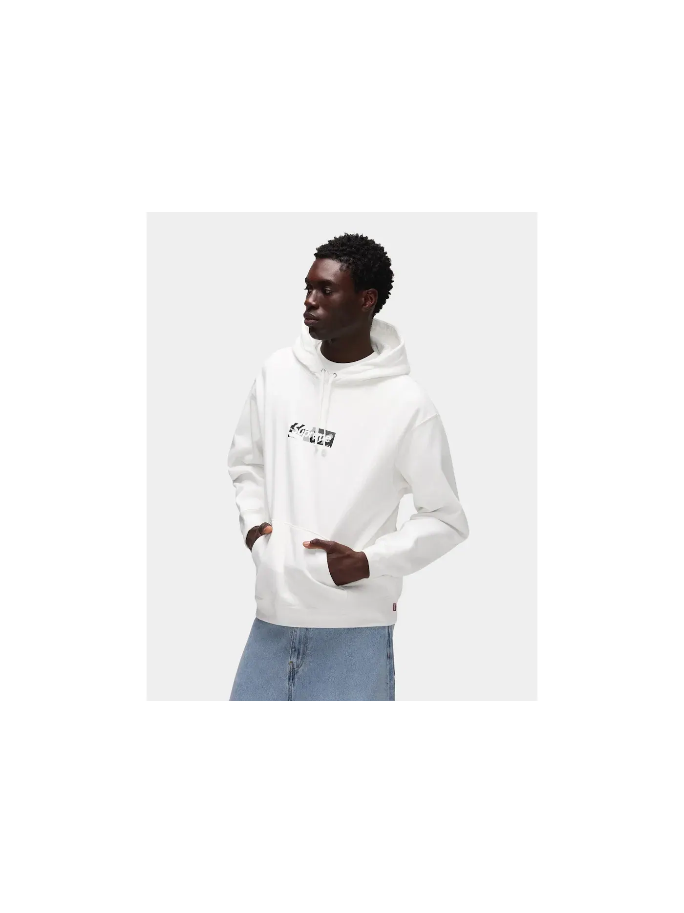 Мужской свитшот с принтом Supreme Miami Box Logo Sweatshirt — изображение 4 из 6, белый