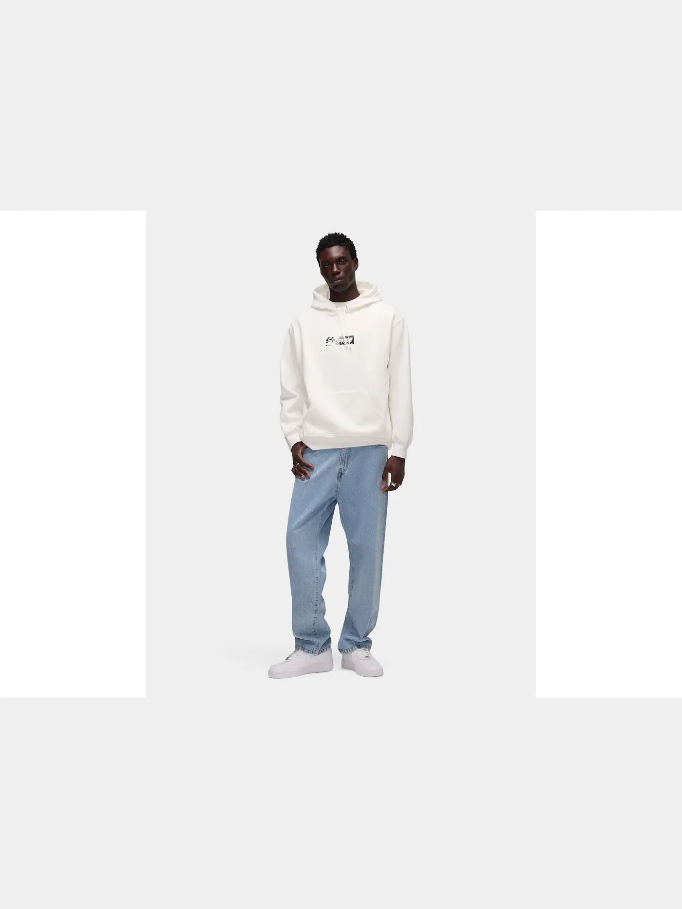 Мужской свитшот с принтом Supreme Miami Box Logo Sweatshirt — изображение 6 из 6, белый