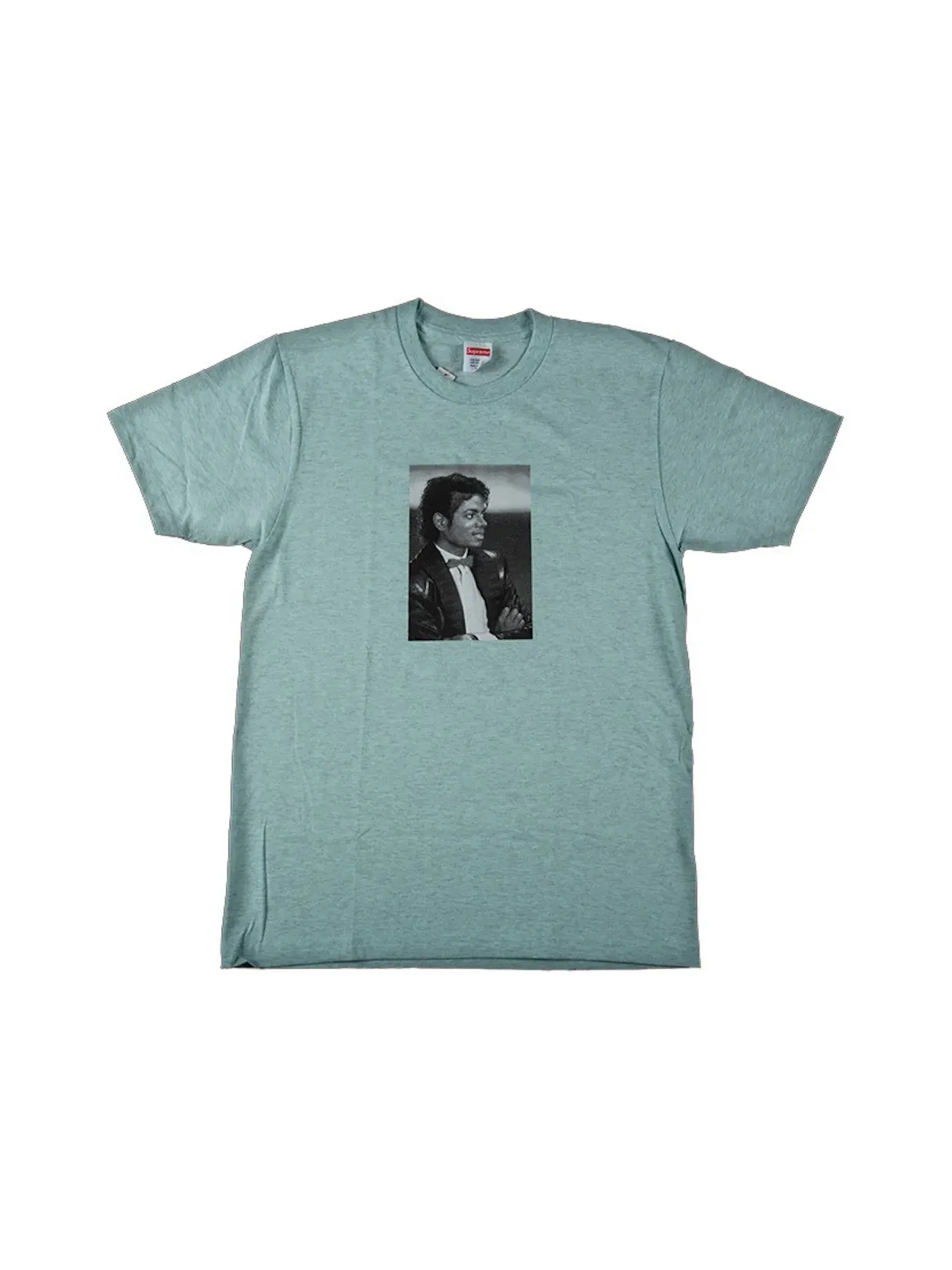 Мужская футболка с принтом Michael Jackson Supreme, Heather Turquoise — изображение 1 из 1