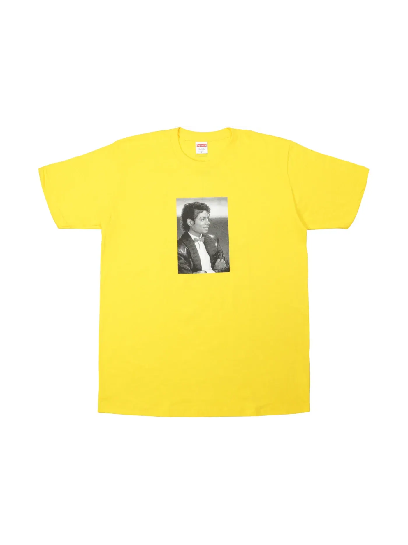 Мужская футболка с принтом Supreme Michael Jackson Tee Yellow — изображение 1 из 1