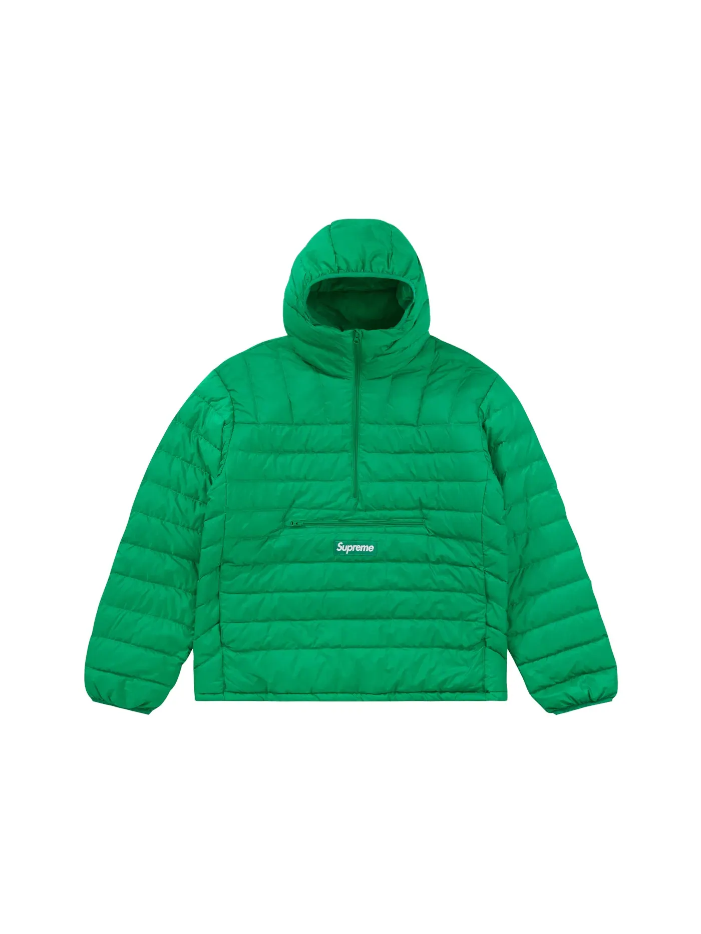 Мужской пуловер с капюшоном на молнии с микронаполнителем Supreme Pullover (FW22) — изображение 1 из 2, зеленый