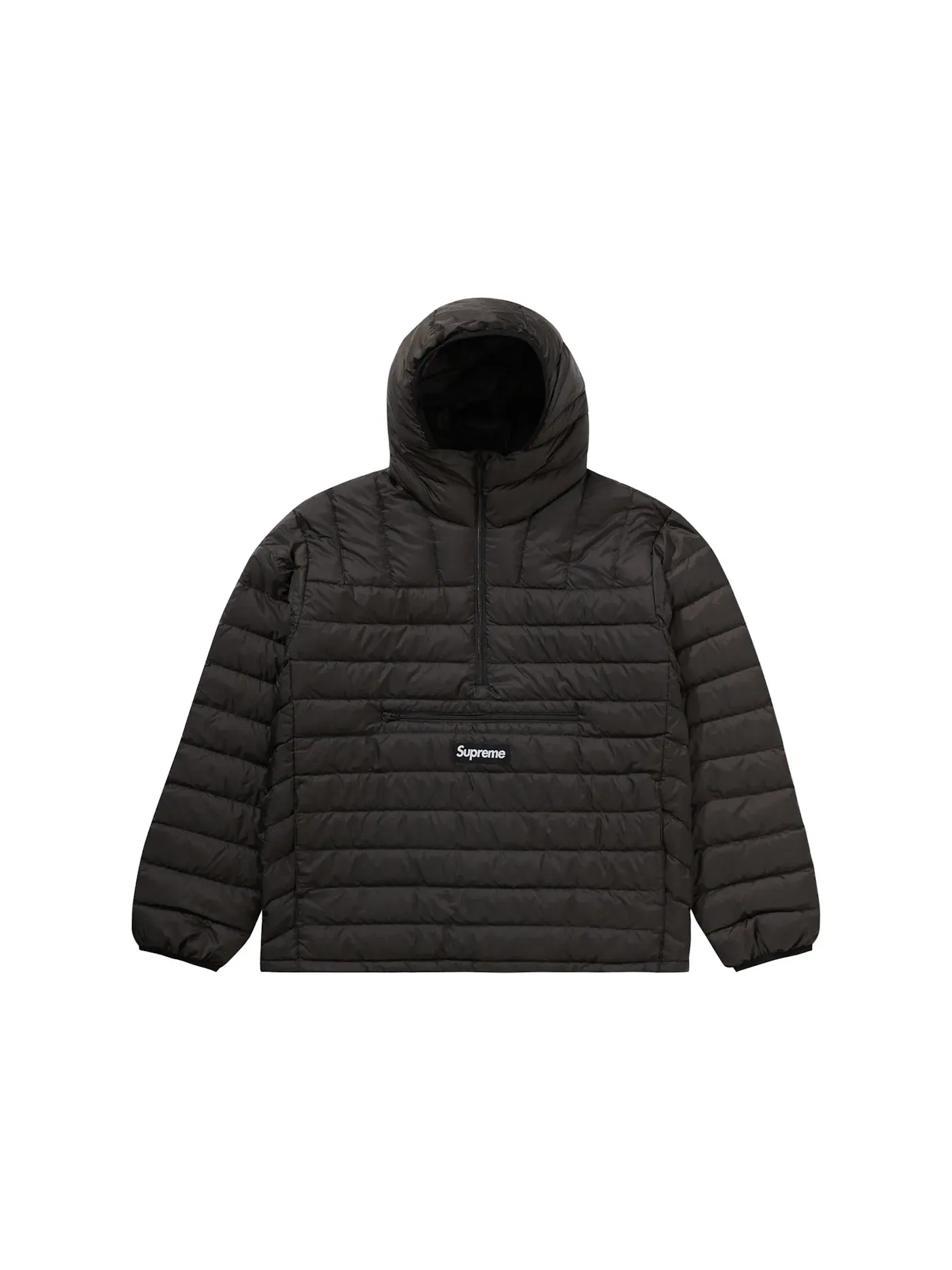 Мужской пуловер с капюшоном и полумолнией Supreme Pullover (FW22) — изображение 1 из 2, черный