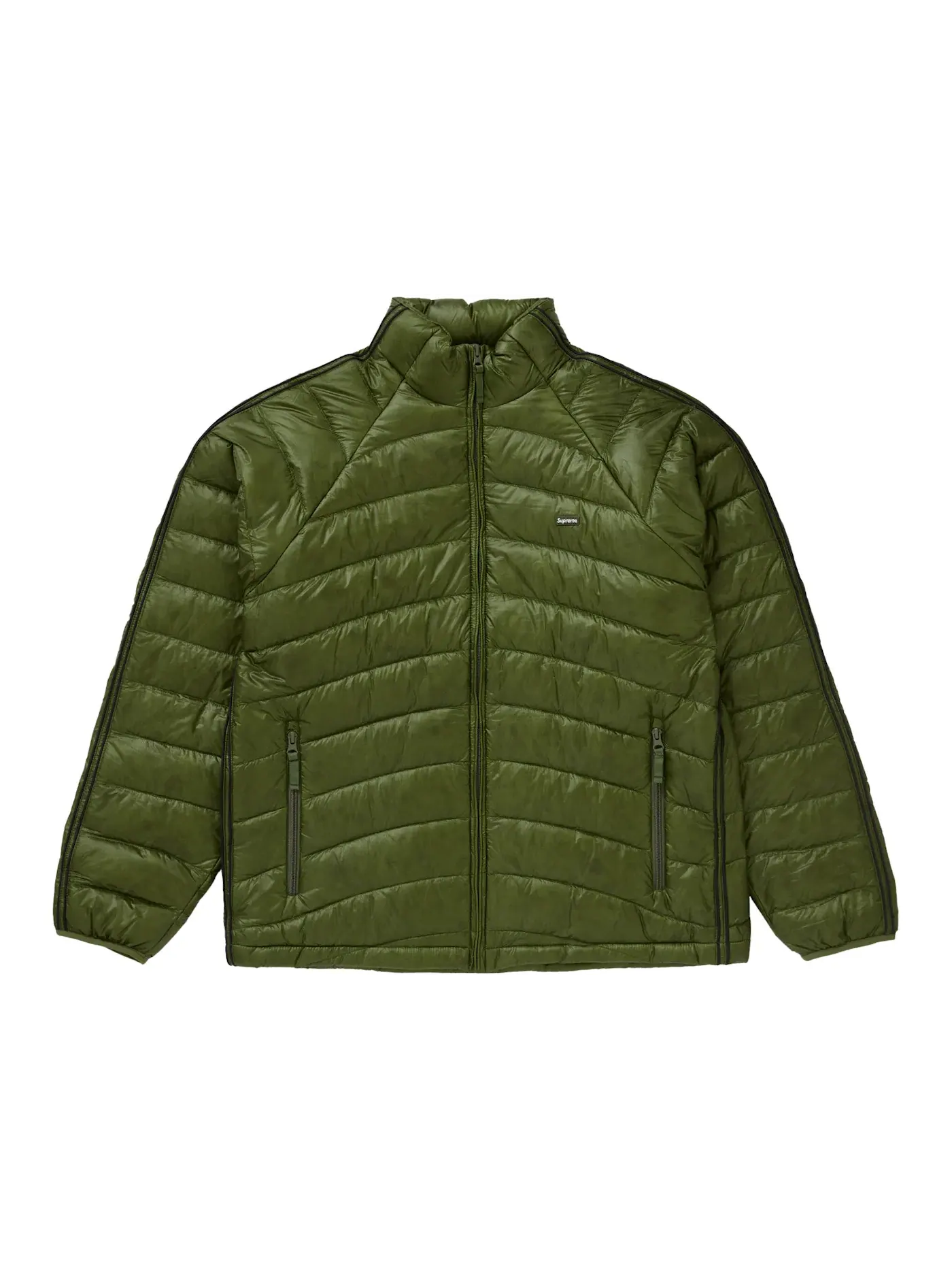 Мужская куртка-пуховик Supreme Micro Down Jacket — изображение 1 из 3, оливковый