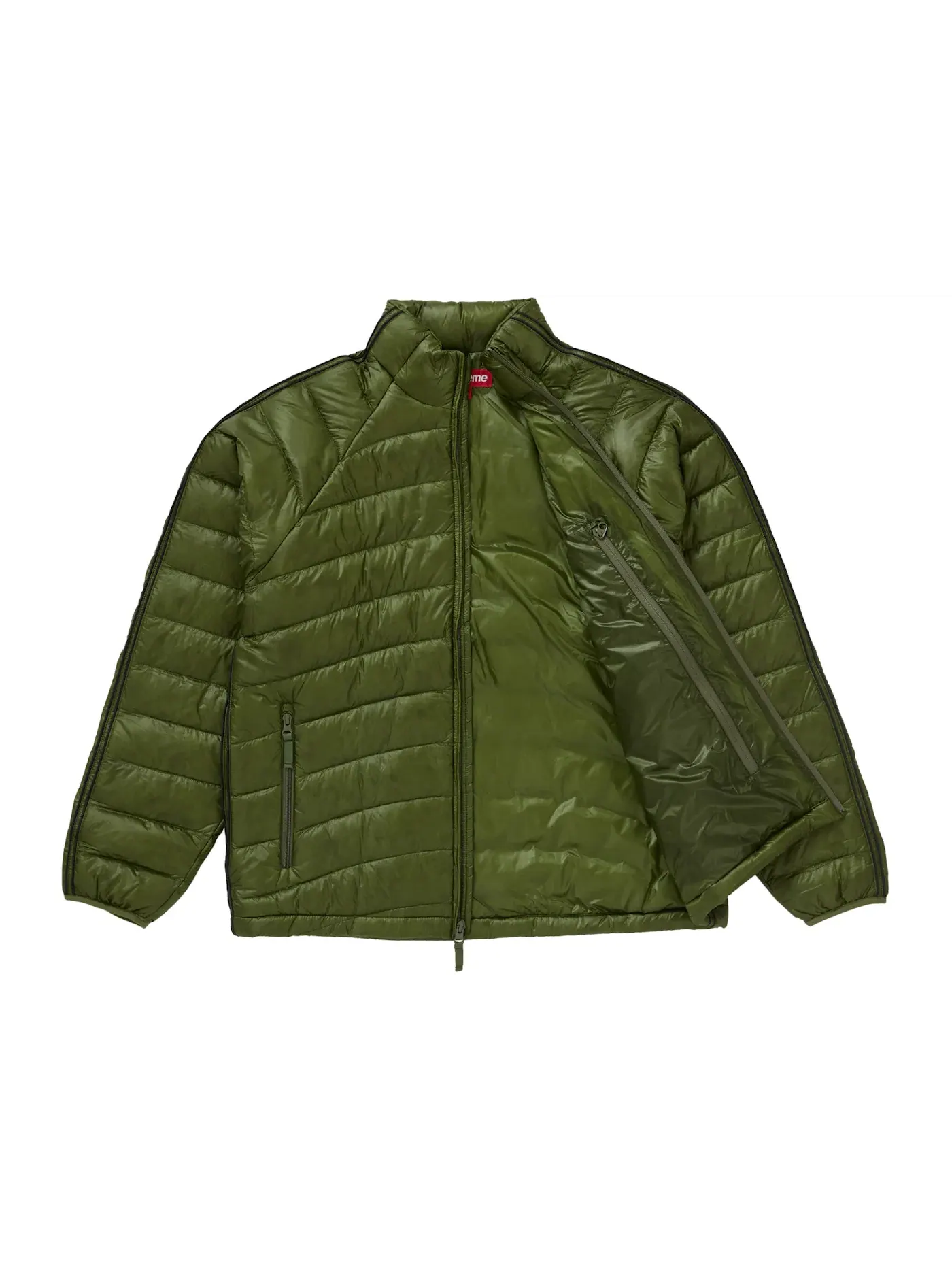 Мужская куртка-пуховик Supreme Micro Down Jacket — изображение 2 из 3, оливковый