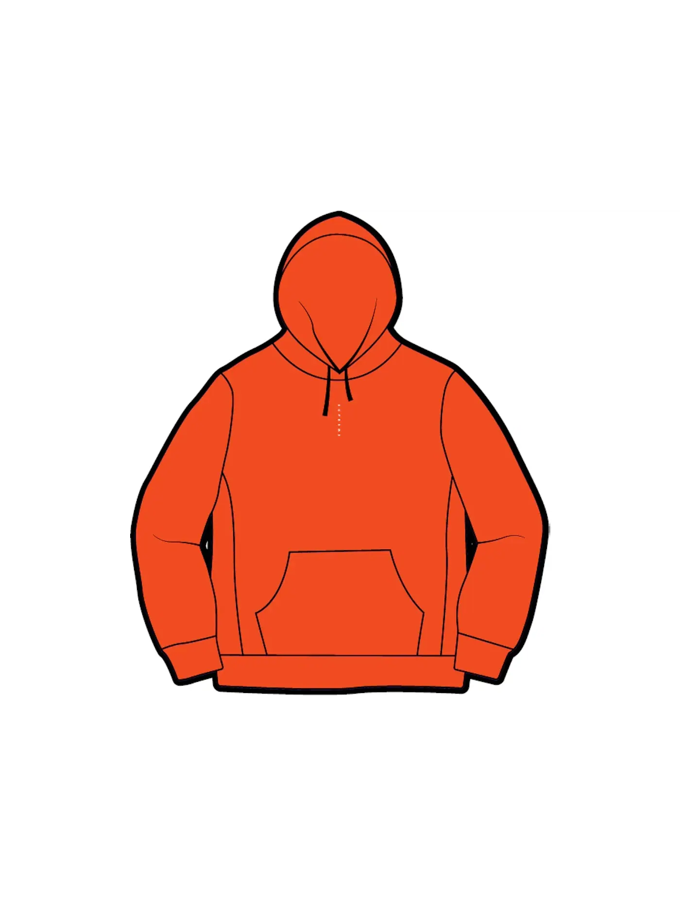 Мужская худи с принтом Sweatshirt Supreme — изображение 1 из 1, оранжевый