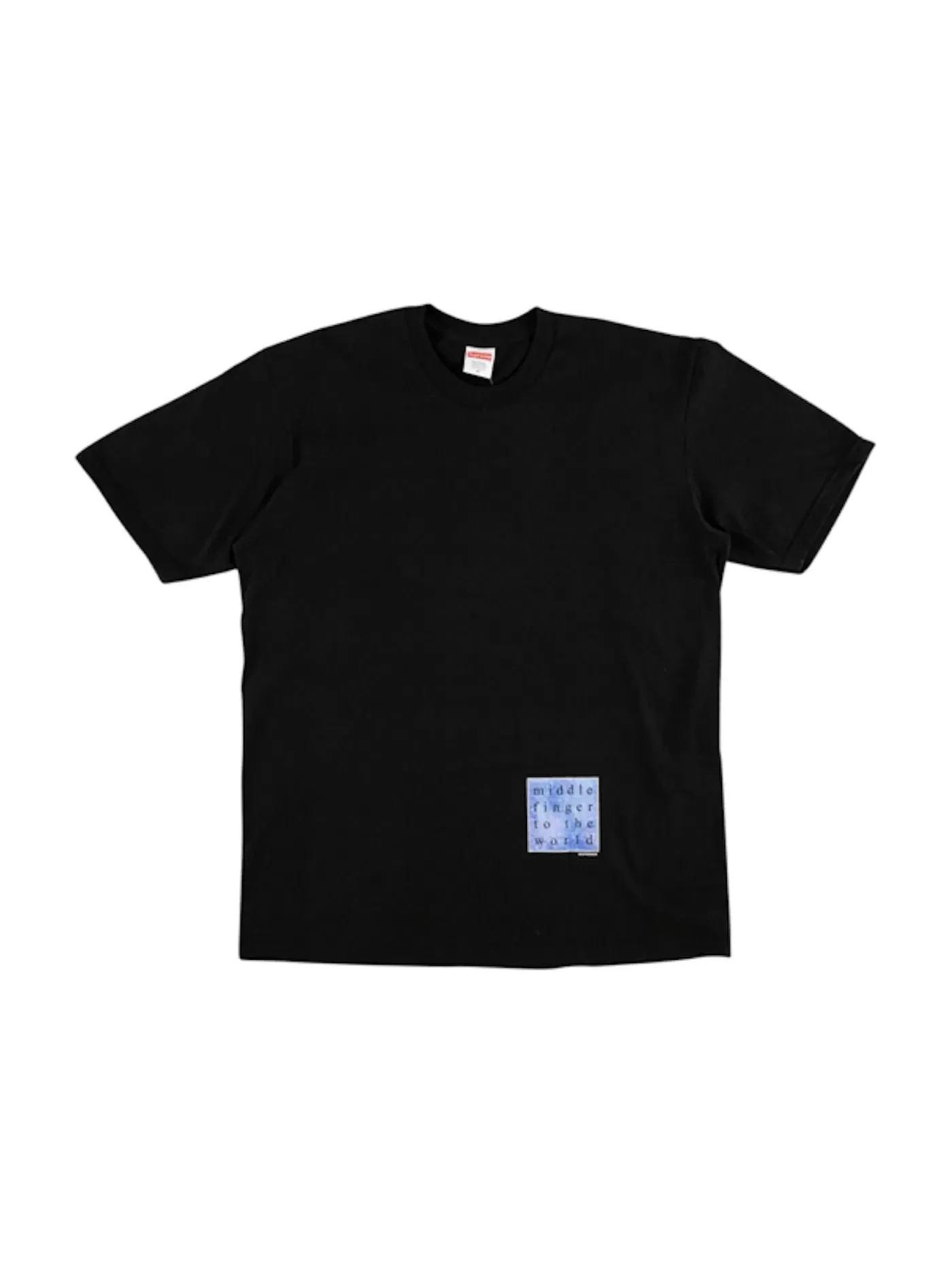 Мужская футболка с принтом Supreme Middle Finger to the World Tee — изображение 1 из 1, черный