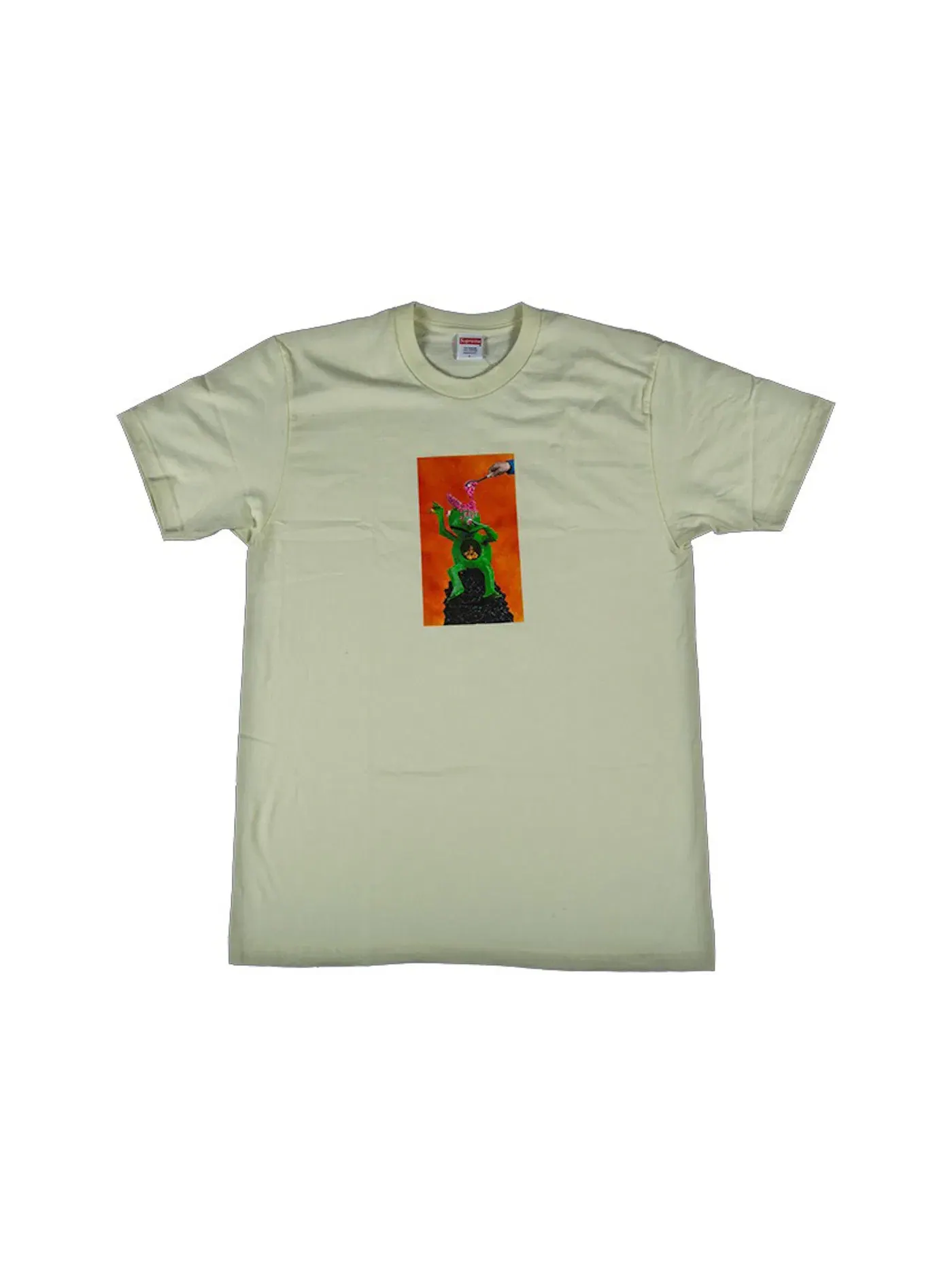 Мужская футболка с принтом Supreme Mike Hill Brains Tee — изображение 1 из 1, бледный желтый