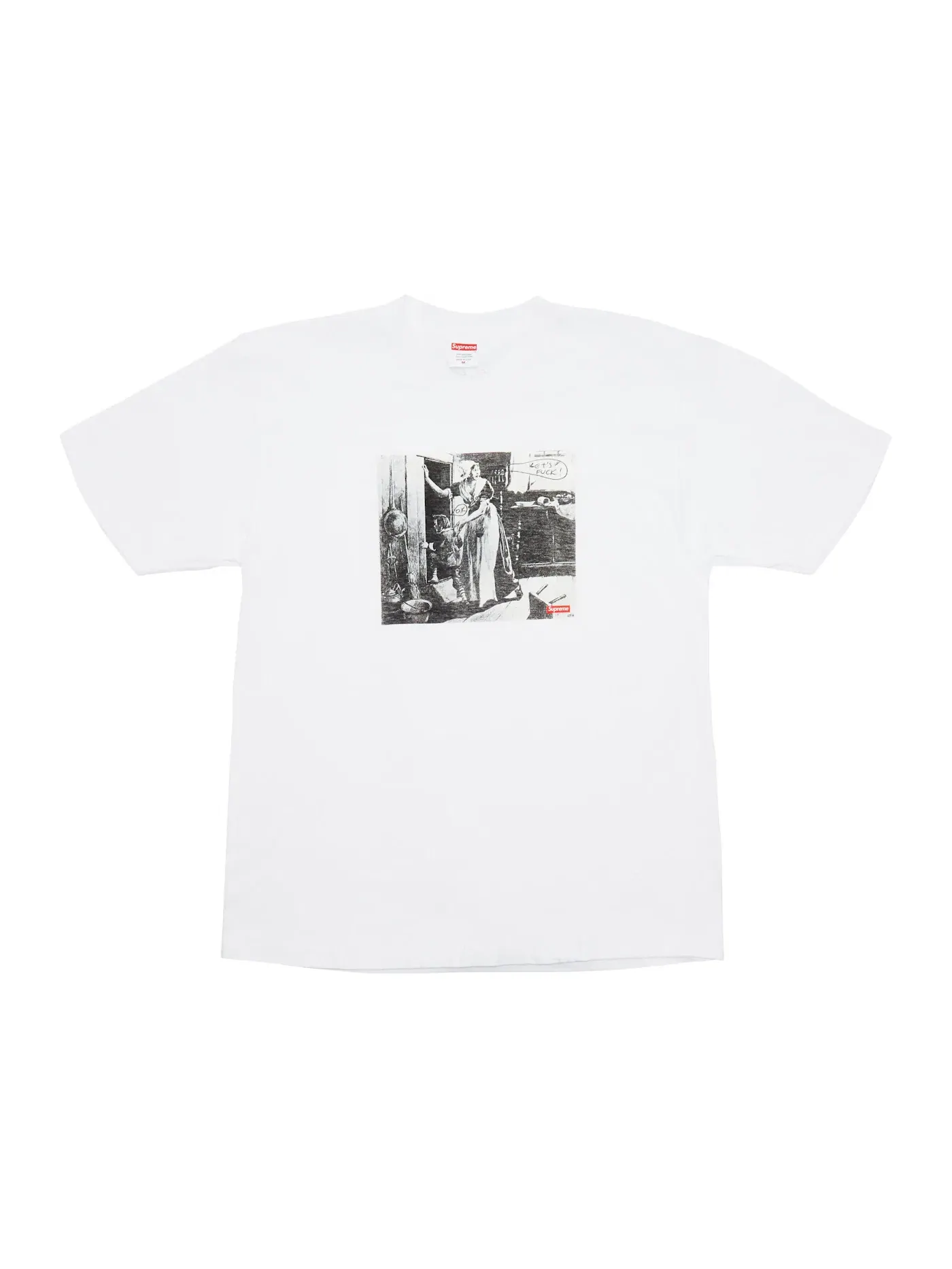 Мужская футболка с принтом Supreme Mike Kelley Hiding From Indians Tee — изображение 1 из 1, белый