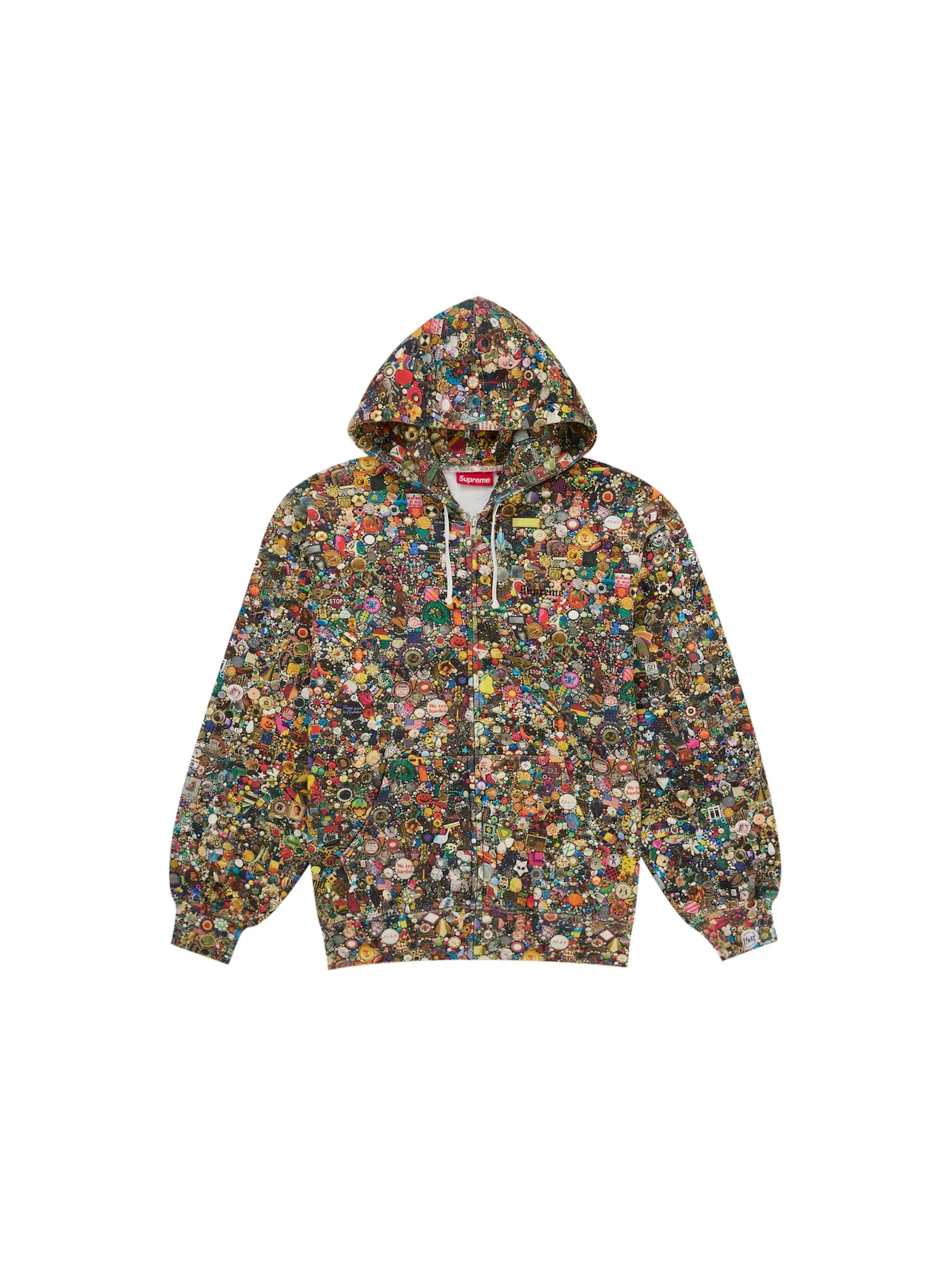 Мужская худи на молнии Supreme Mike Kelley Multicolor — изображение 1 из 2