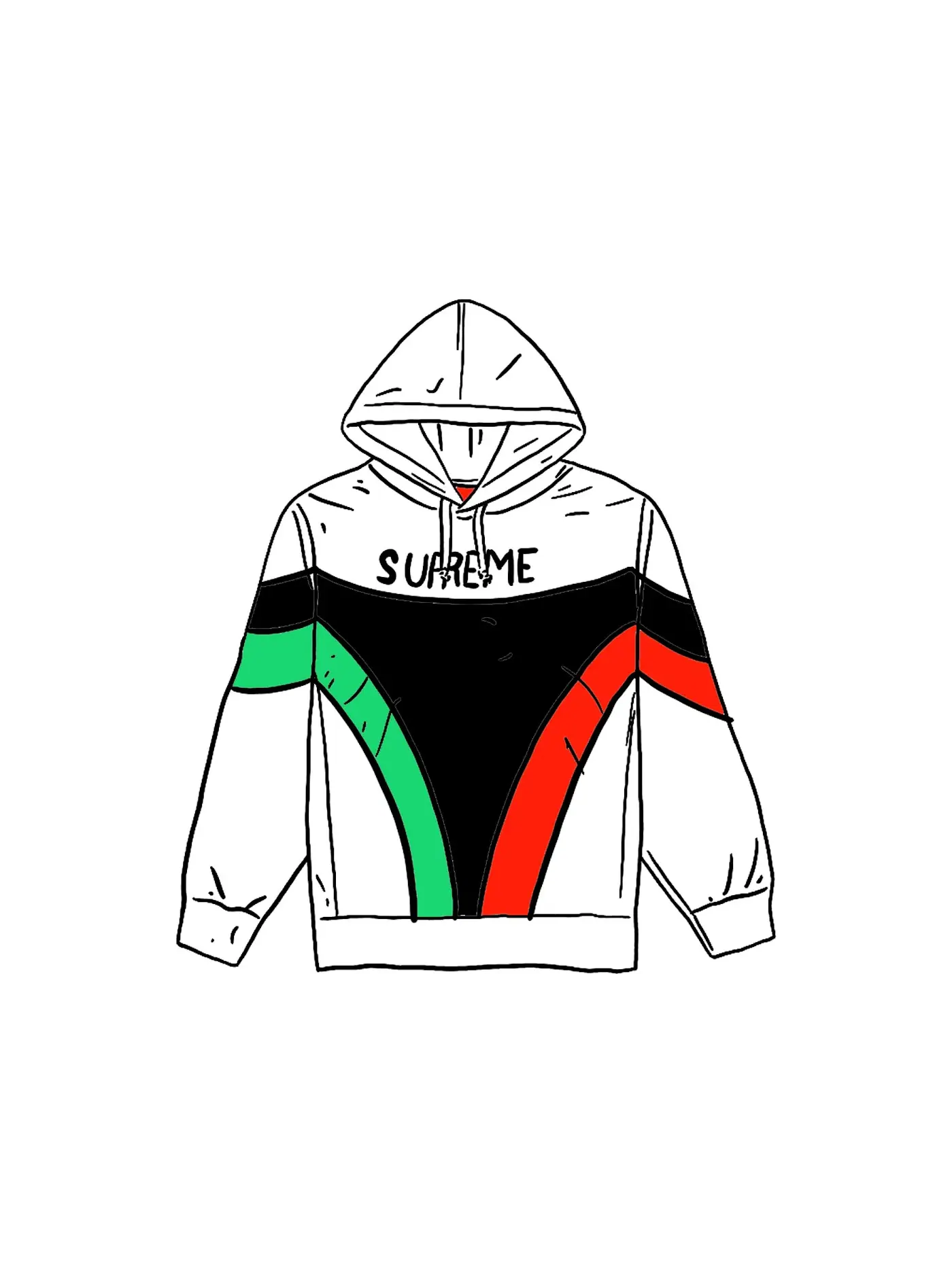 Мужской худи Supreme Hooded Sweatshirt — изображение 1 из 1, белый