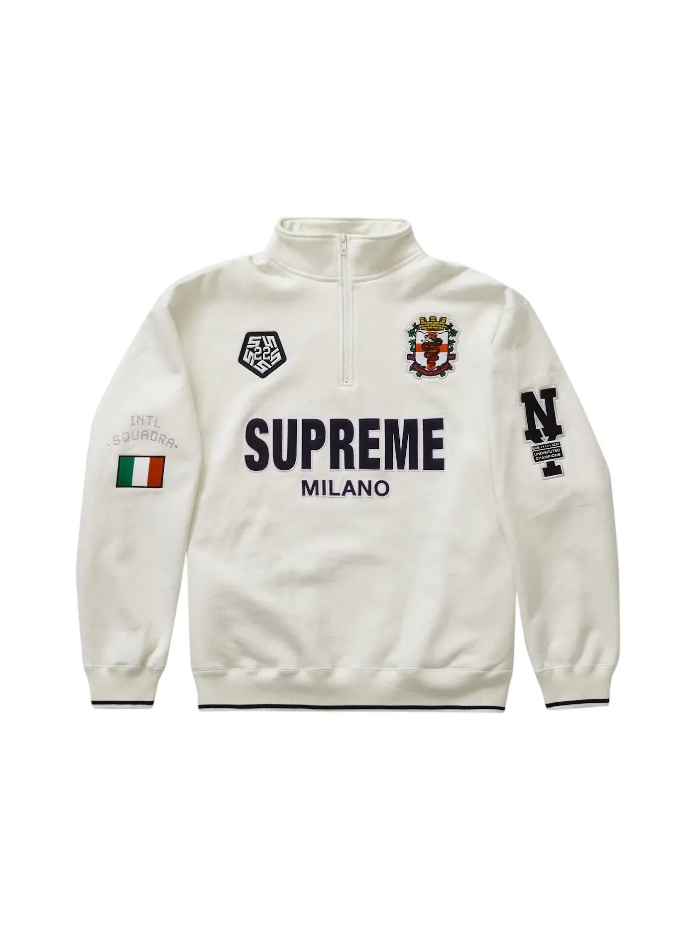 Мужской пуловер с полузастежкой-молнией Milano Half Zip Pullover Supreme — изображение 1 из 1, белый