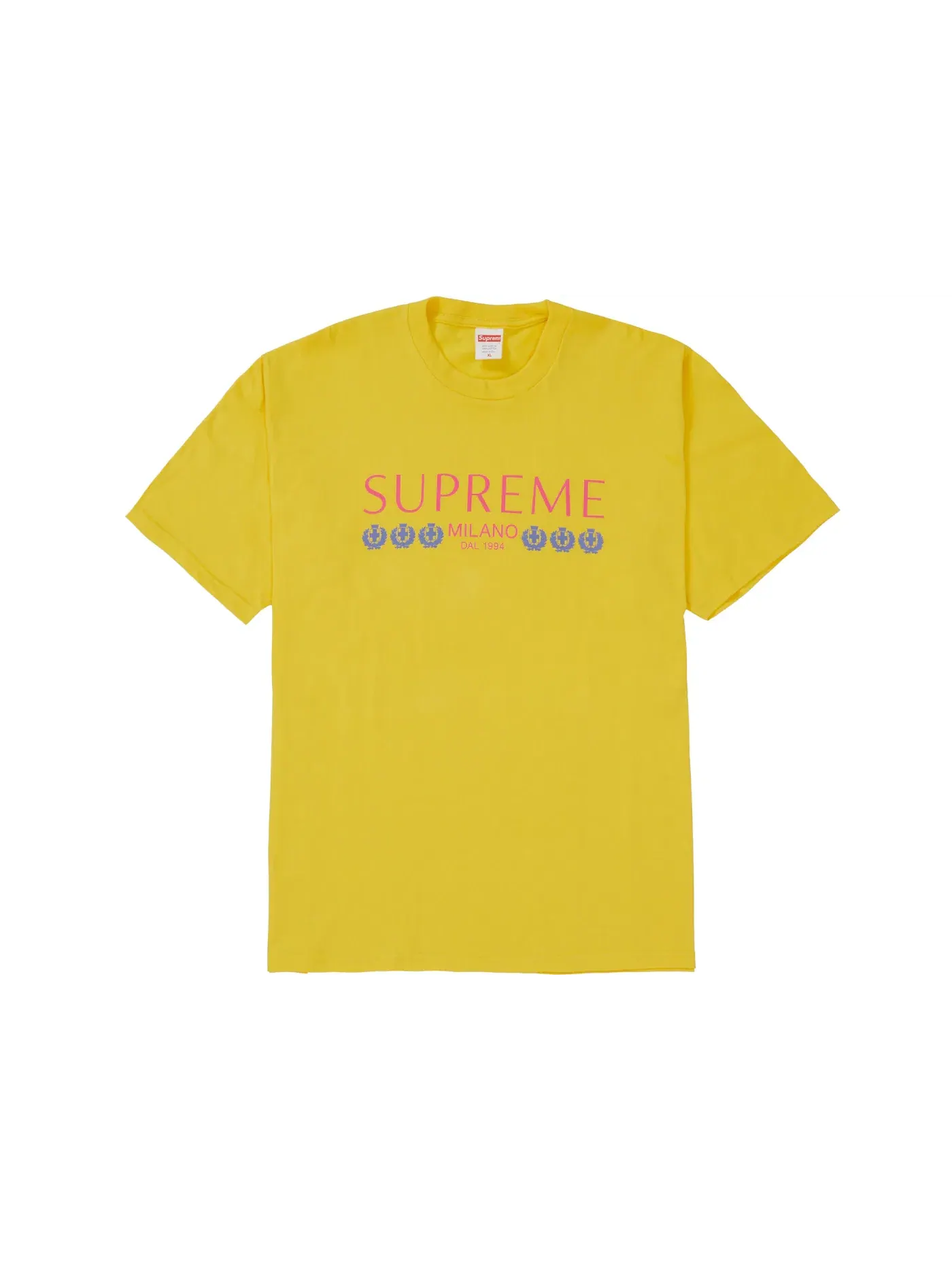 Мужская футболка с принтом Supreme Tee — изображение 1 из 1, желтый