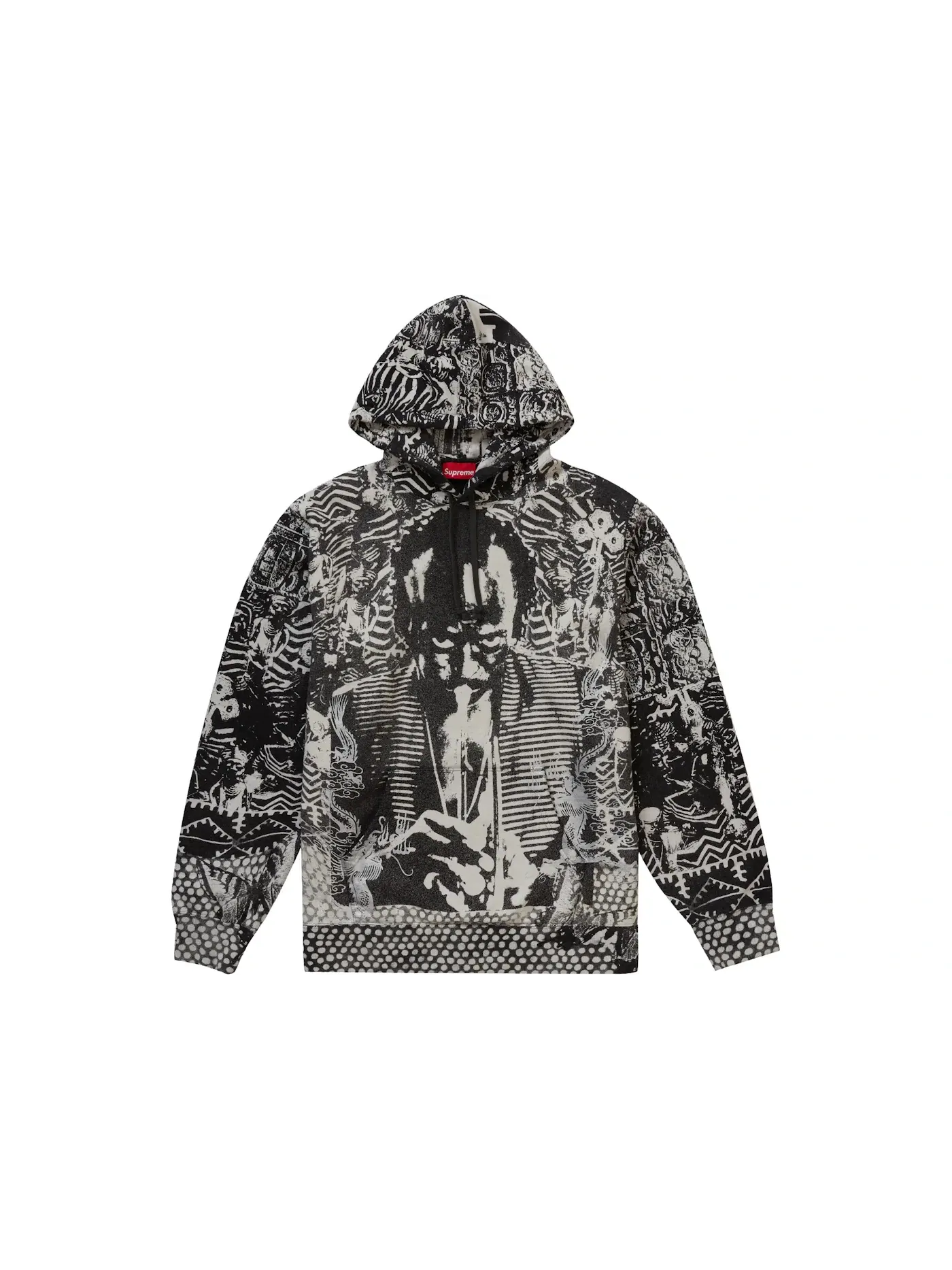 Мужская худи с капюшоном Supreme Hooded Sweatshirt — изображение 1 из 2, черный