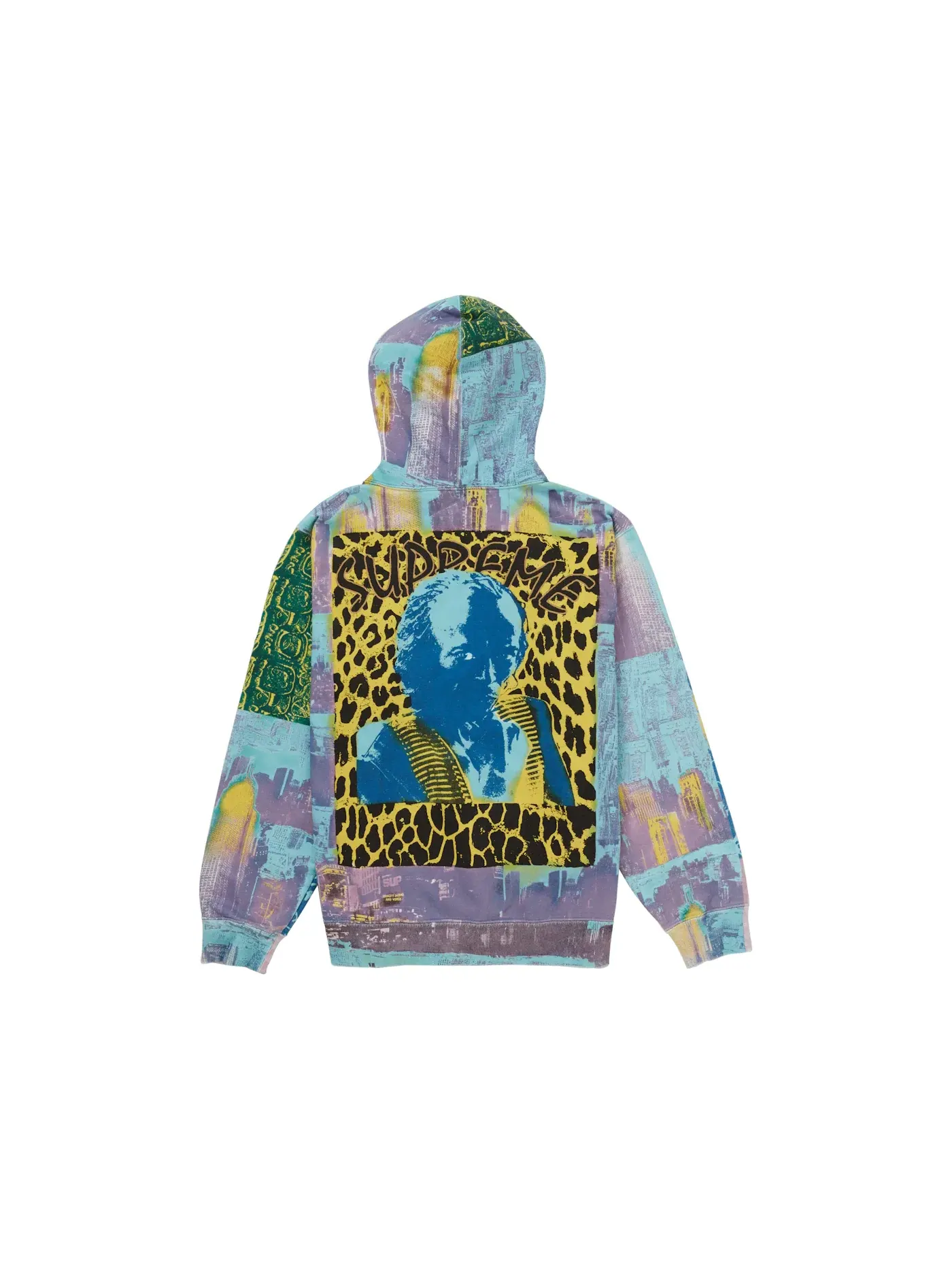 Мужская худи с капюшоном с принтом Hooded Sweatshirt Supreme — изображение 2 из 2, синий