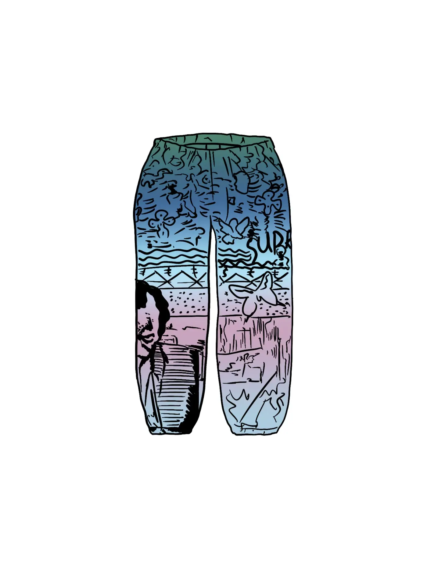 Мужские штаны Skate Pant Supreme — изображение 1 из 1, синий
