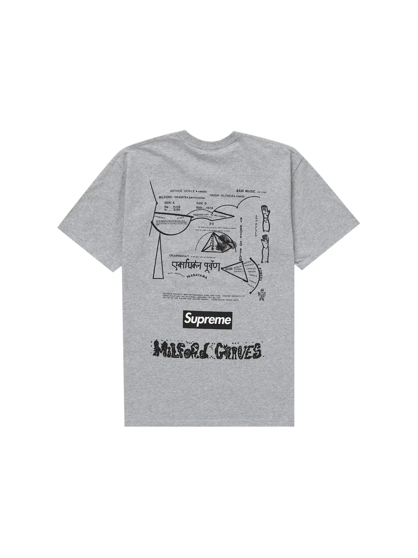 Мужская футболка Supreme Tee — изображение 2 из 2, серый