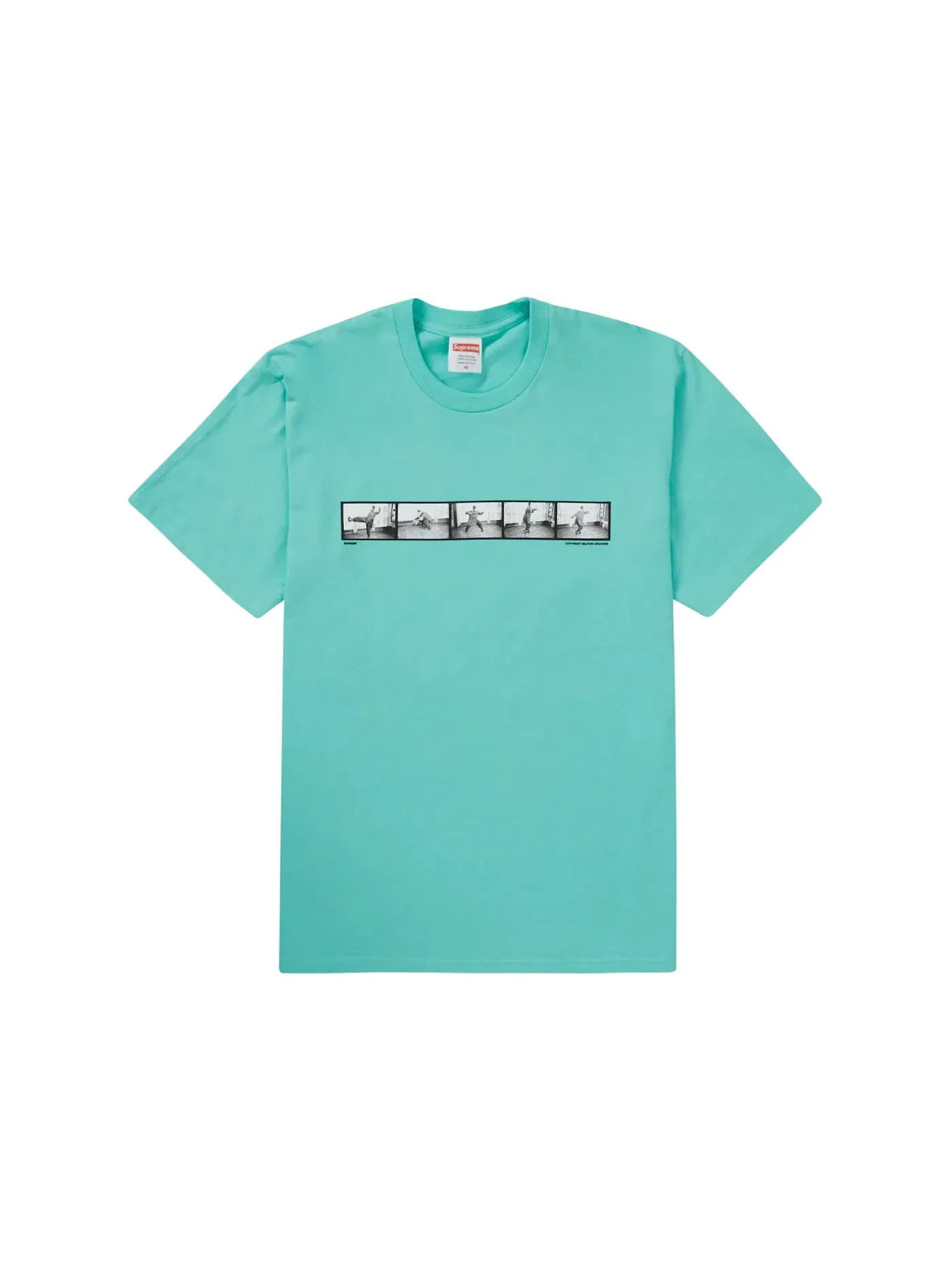 Мужская футболка с принтом Tee Supreme — изображение 1 из 2, бирюзовый
