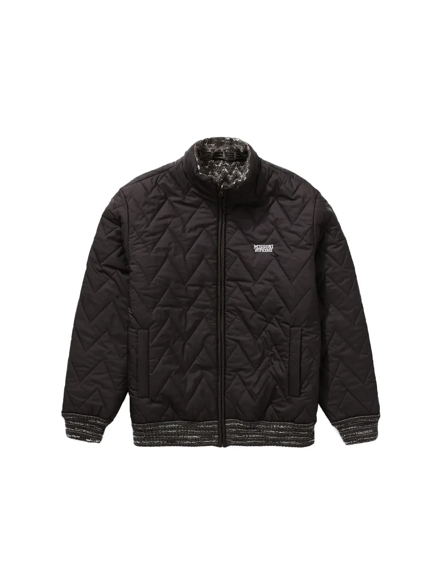 Мужская куртка Supreme Missoni Reversible Knit Jacket — изображение 3 из 3, черный