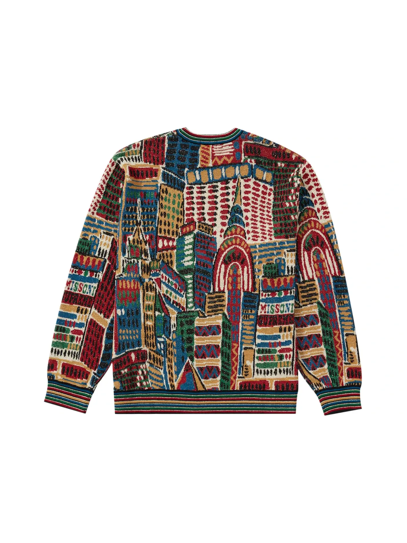 Мужской свитер с принтом Missoni Supreme — изображение 2 из 2, бордовый