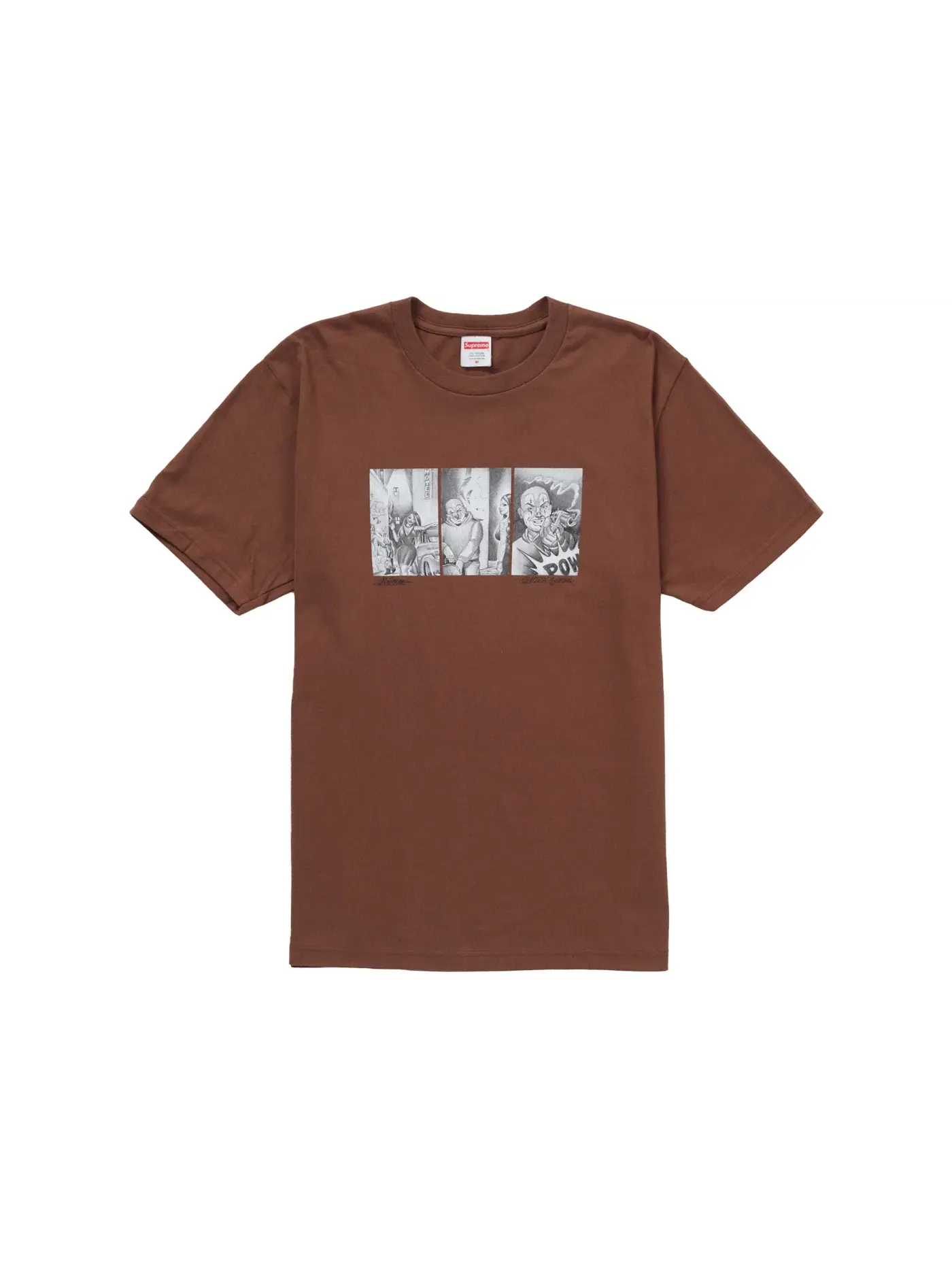 Мужская футболка с принтом Mister Cartoon Pow Tee Supreme — изображение 1 из 1, коричневый