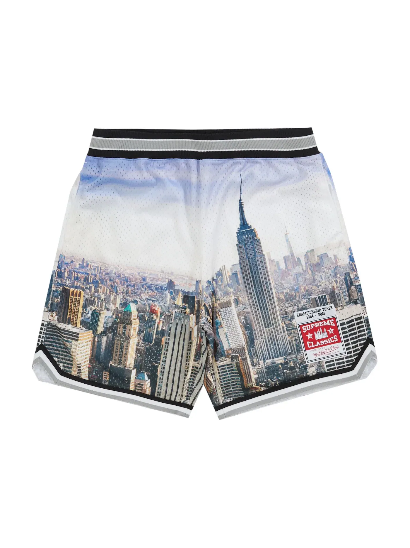 Мужские шорты баскетбольные с принтом Mitchell & Ness Short Supreme — изображение 1 из 2, линия неба