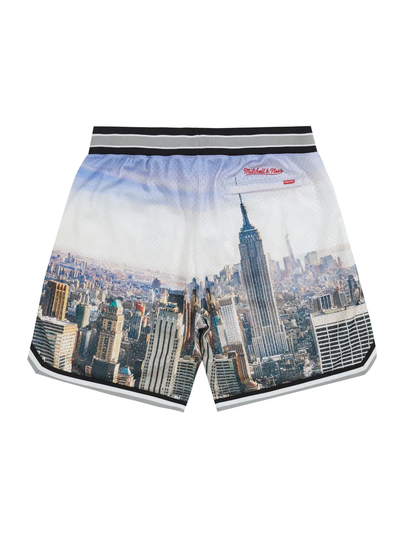 Мужские шорты баскетбольные с принтом Mitchell & Ness Short Supreme — изображение 2 из 2, линия неба